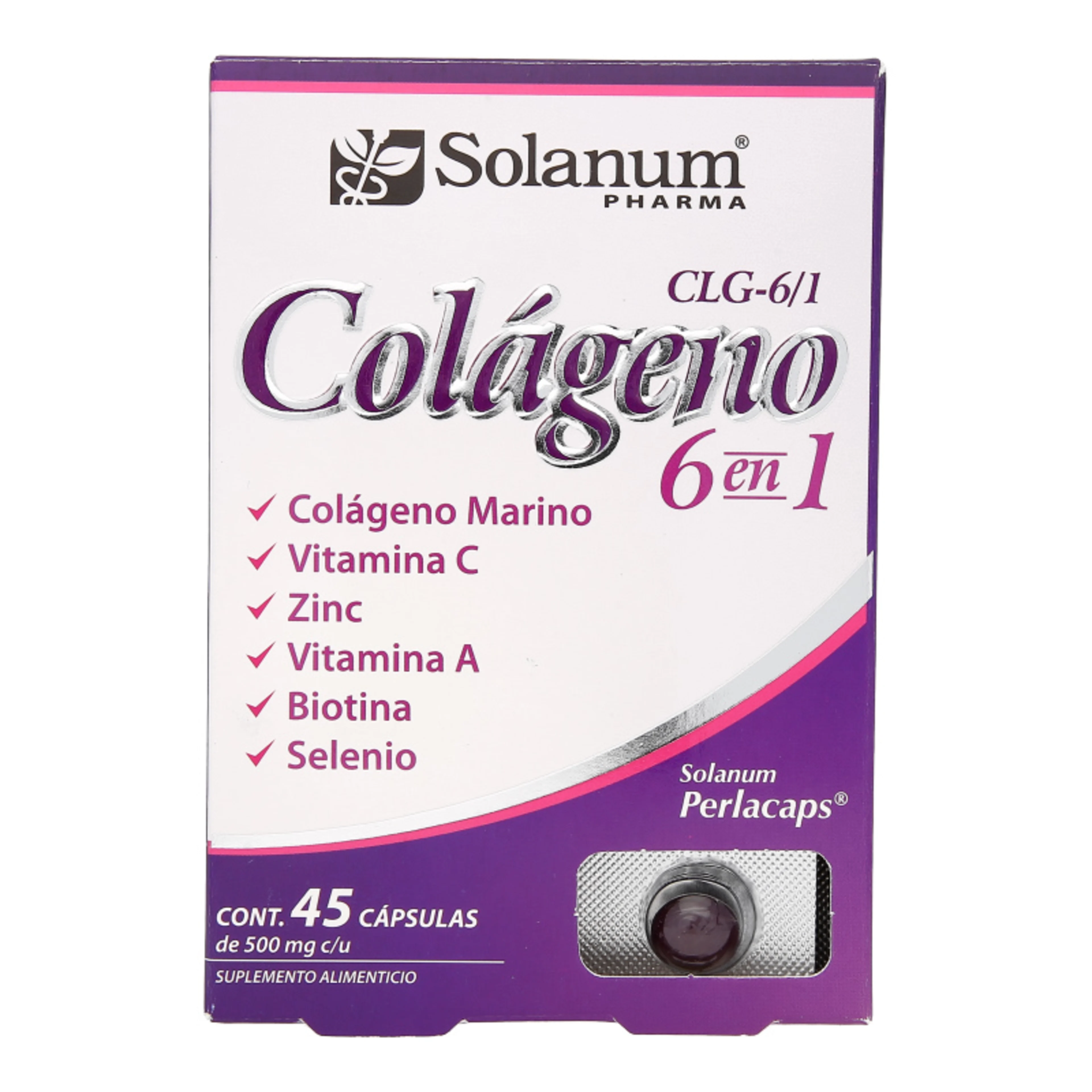 Solanum Colágeno 6en1 con 45 Cápsulas