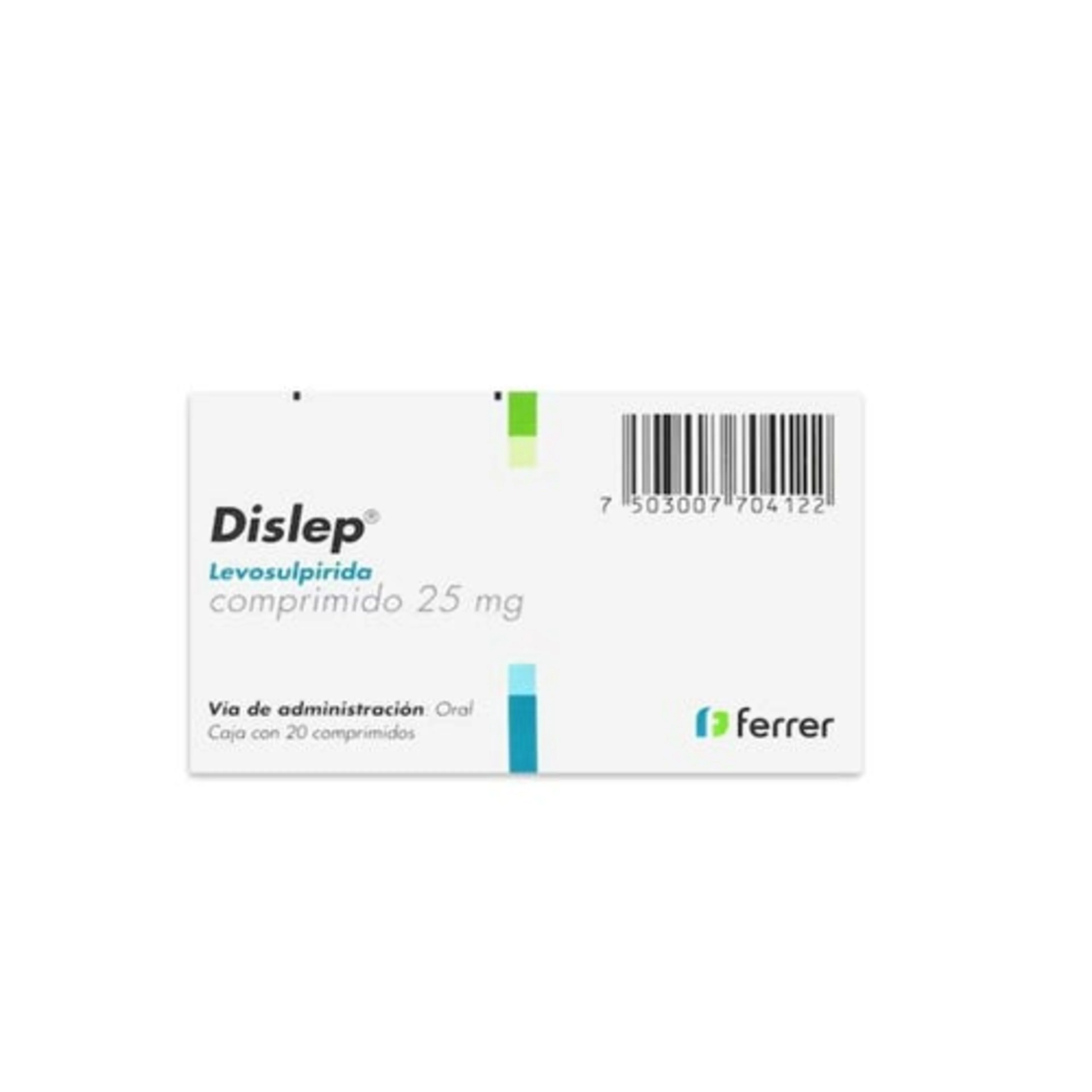 Dislep 25 Mg Con 20 Comprimidos
