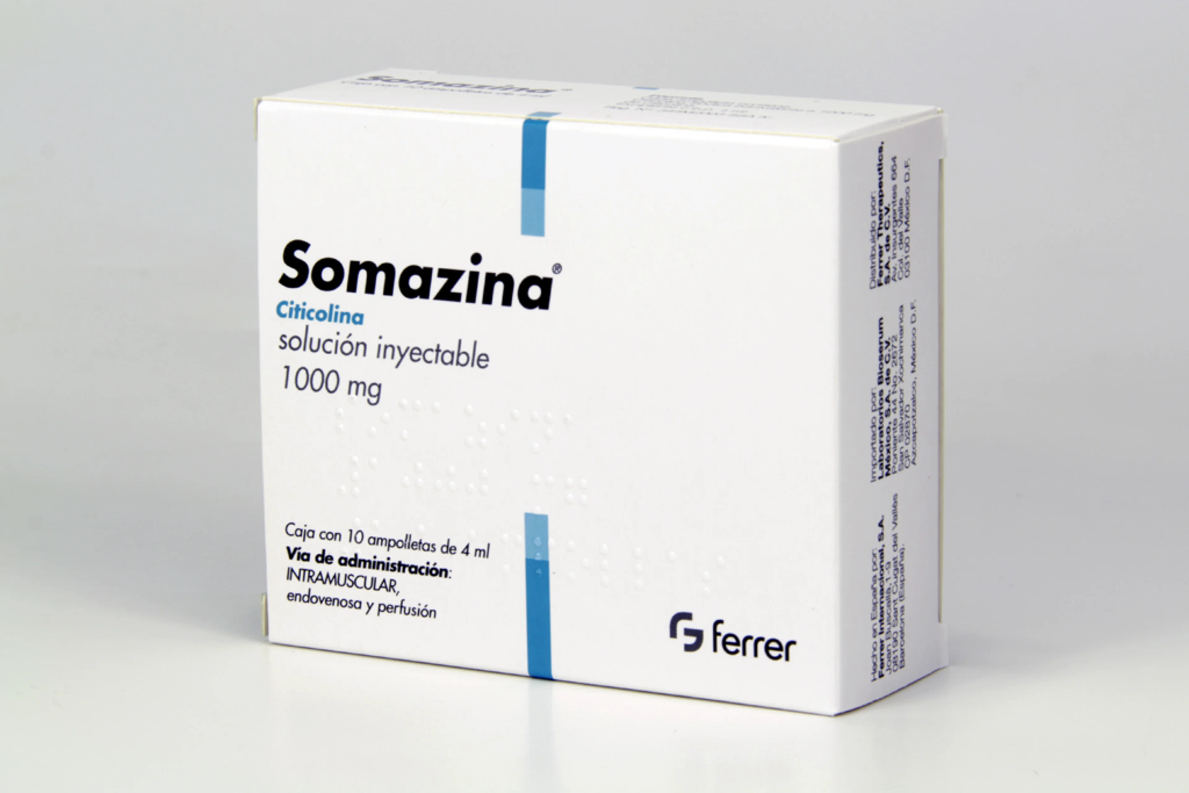 Somazina 1000 Mg Con 10 Ampolletas De 4 Ml