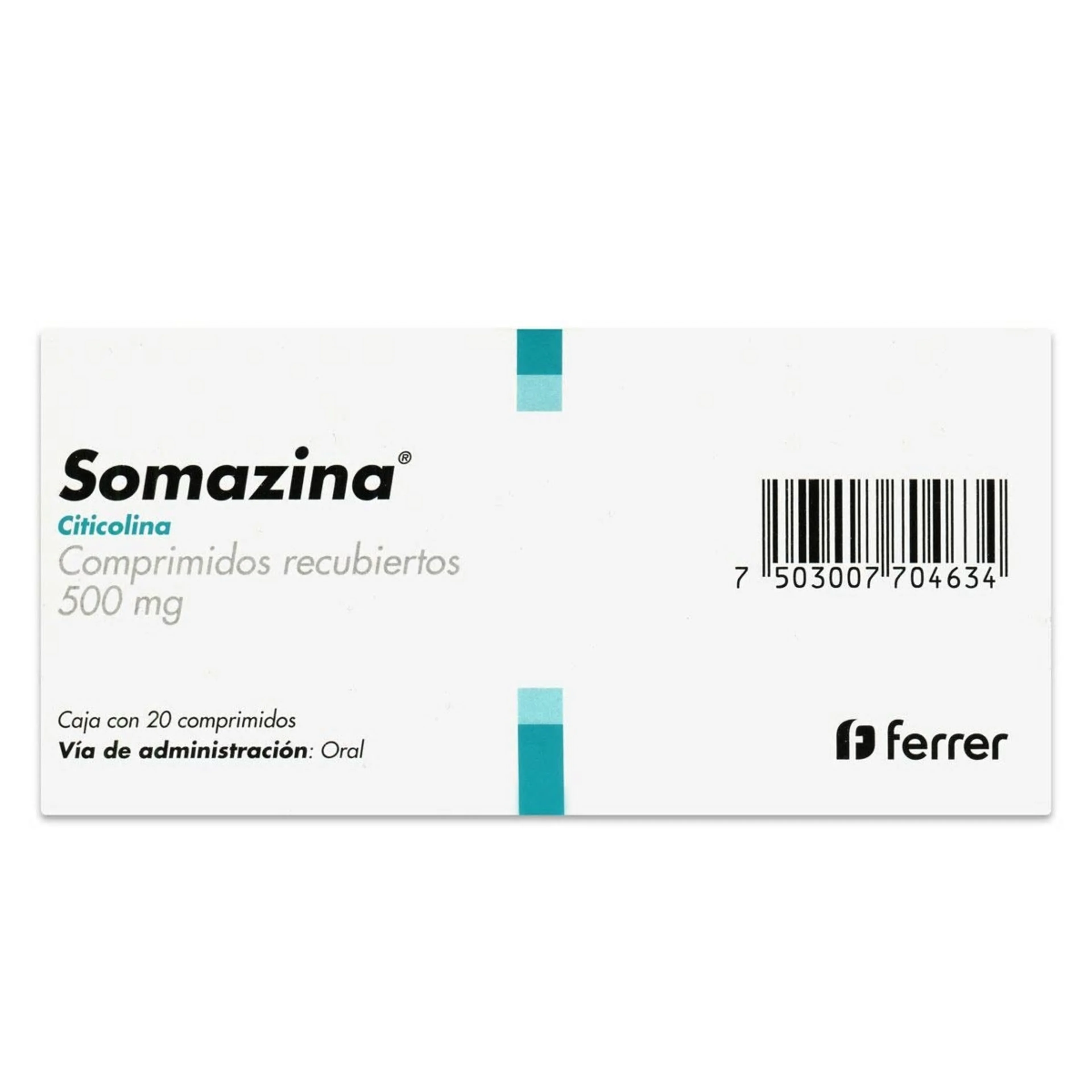 Somazina 500 Mg Con 20 Comprimidos