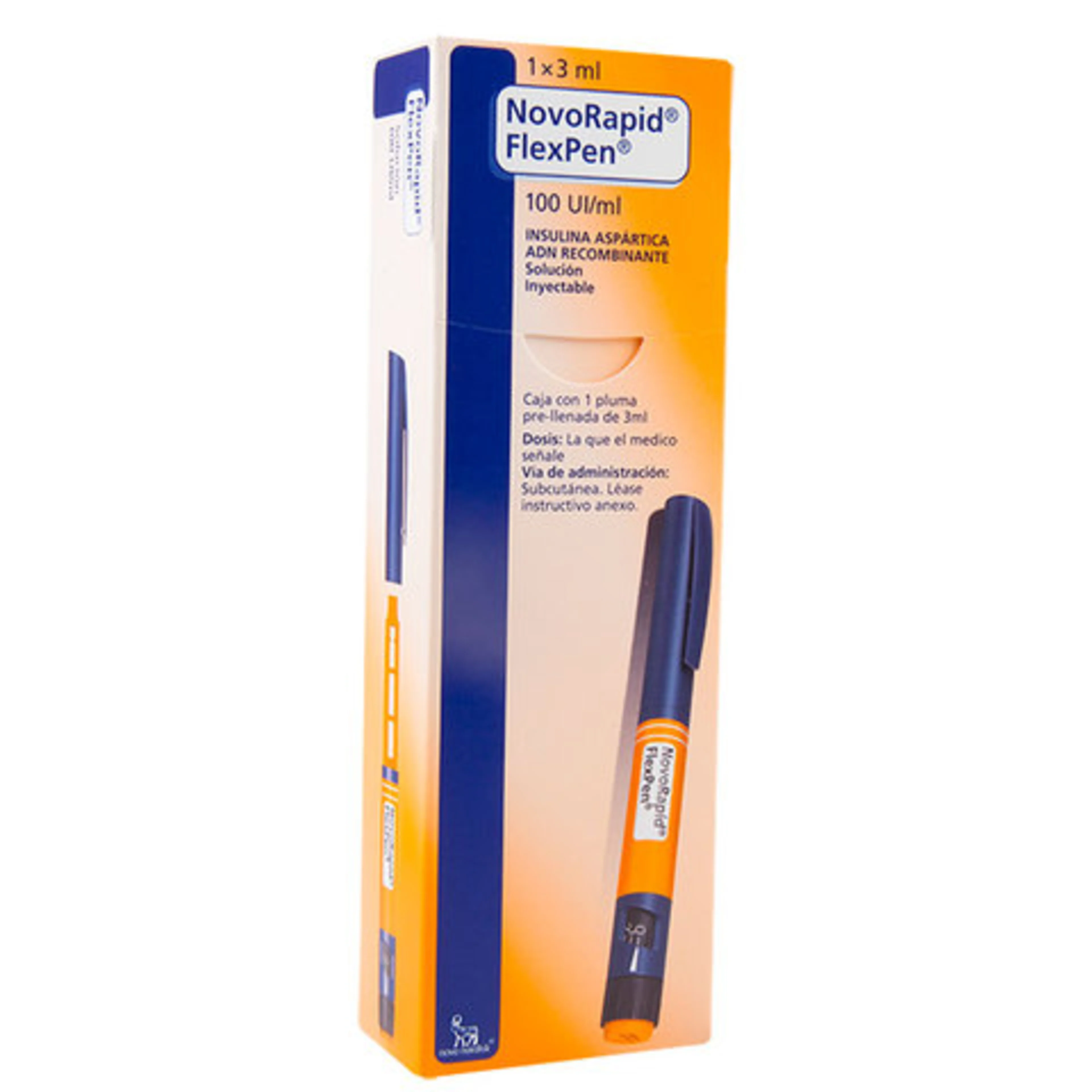 Novorapid 100 Ui Con 1 Pluma Precargada De 3 Ml