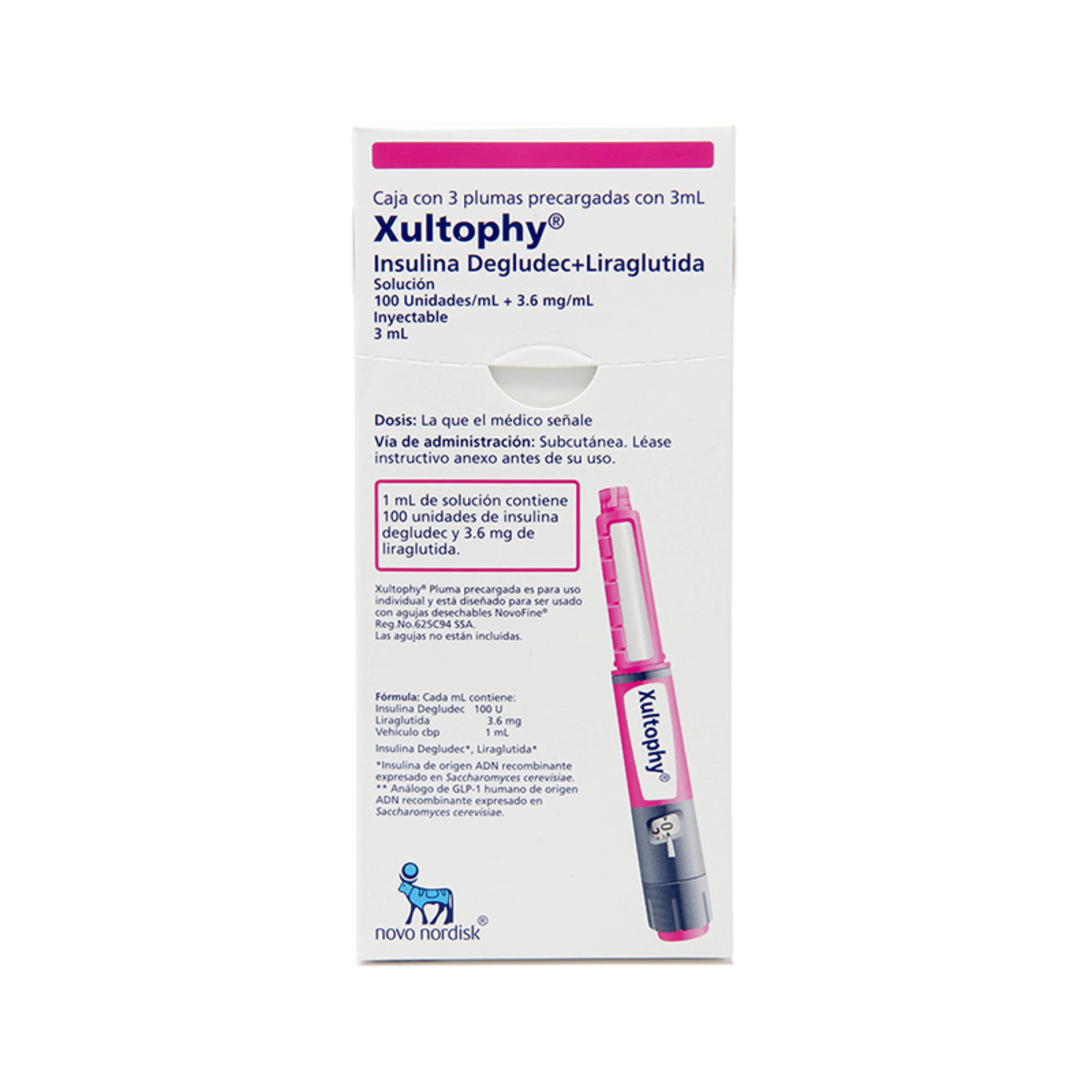 Xultophy 100 Ui/3.6 Mg Solución Inyectable 3 Plumas Percargadas