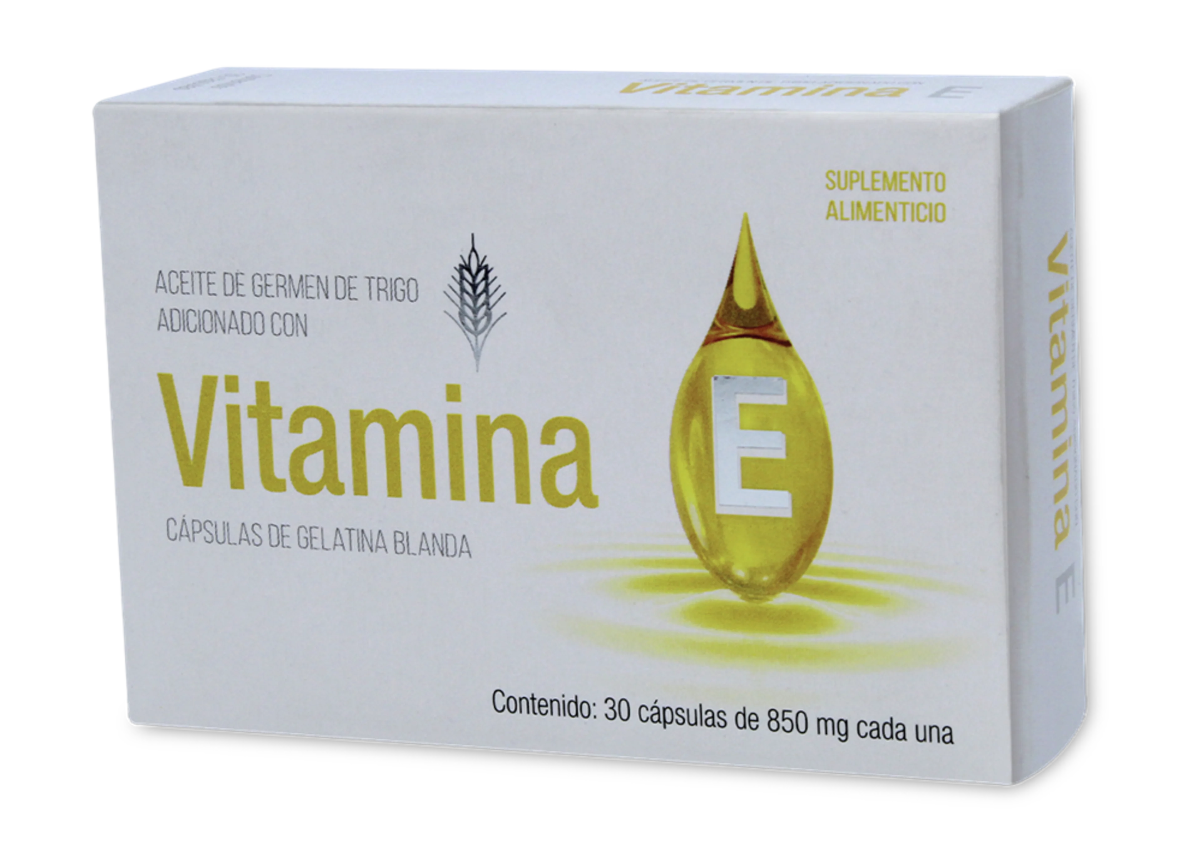 Vitamina E con 30 Cápsulas de 850 mg
