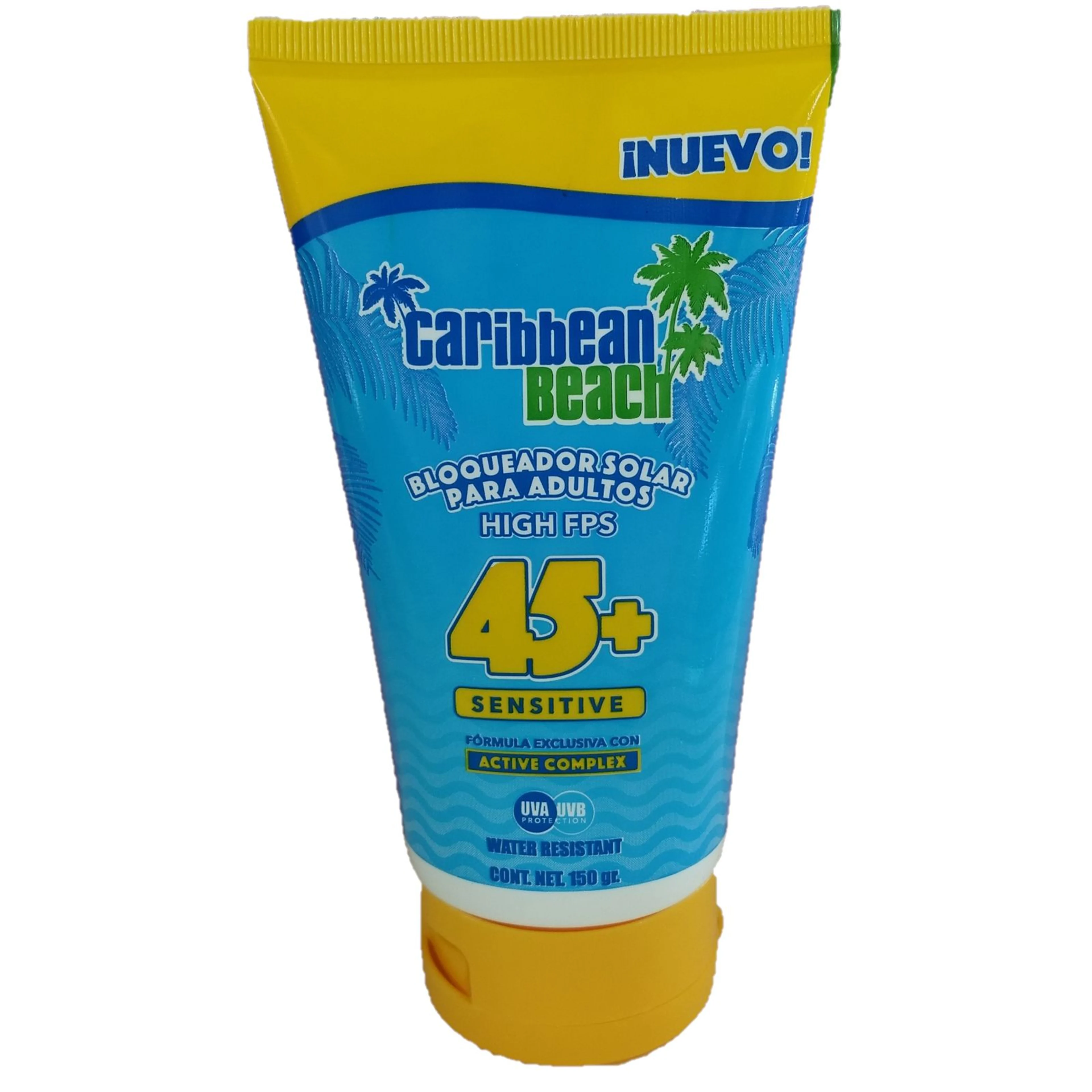 Bloqueador solar caribbean beach adultos fps 45 150 gr