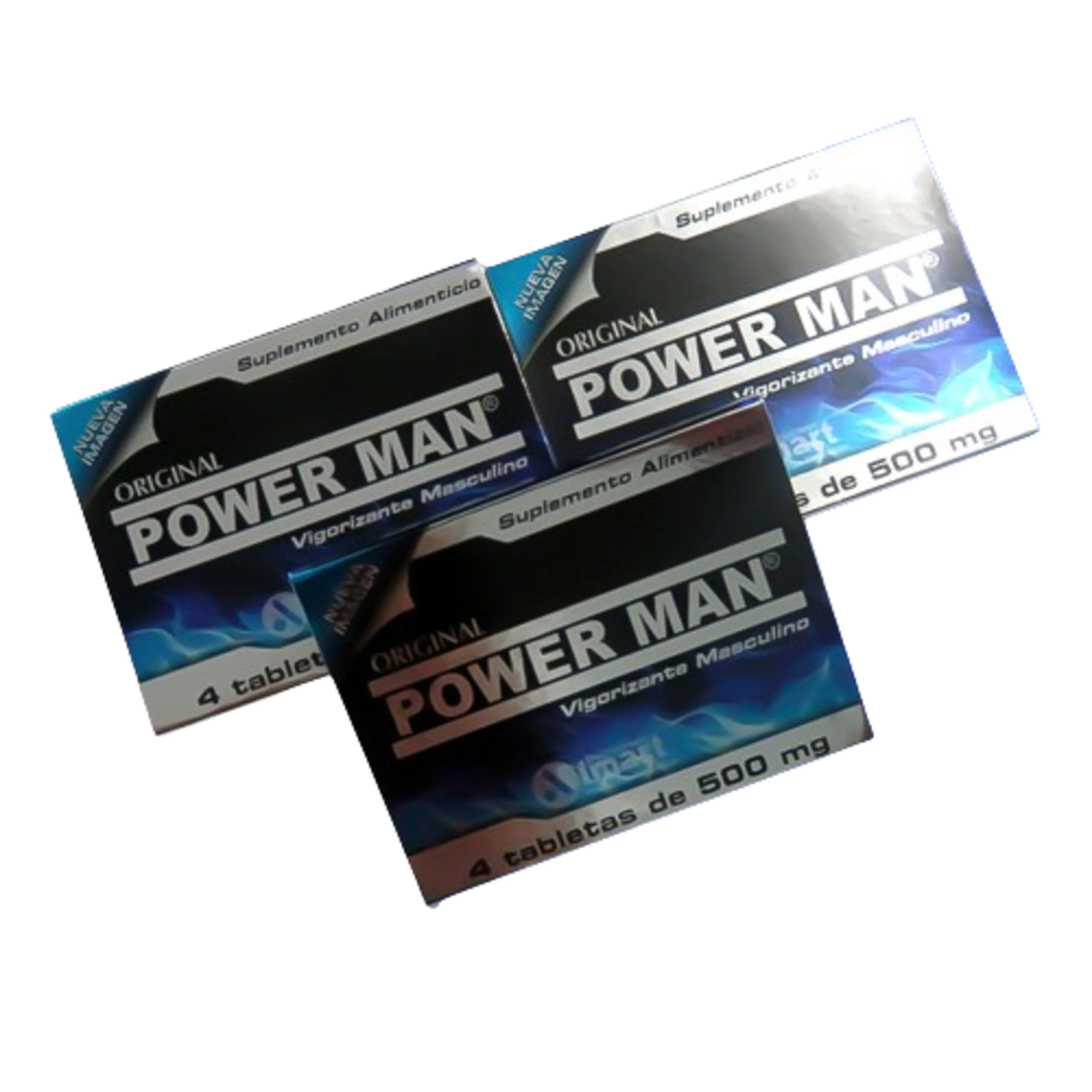 Power Man Vigorizante Masculino 3 Carteras De 4 Tabletas