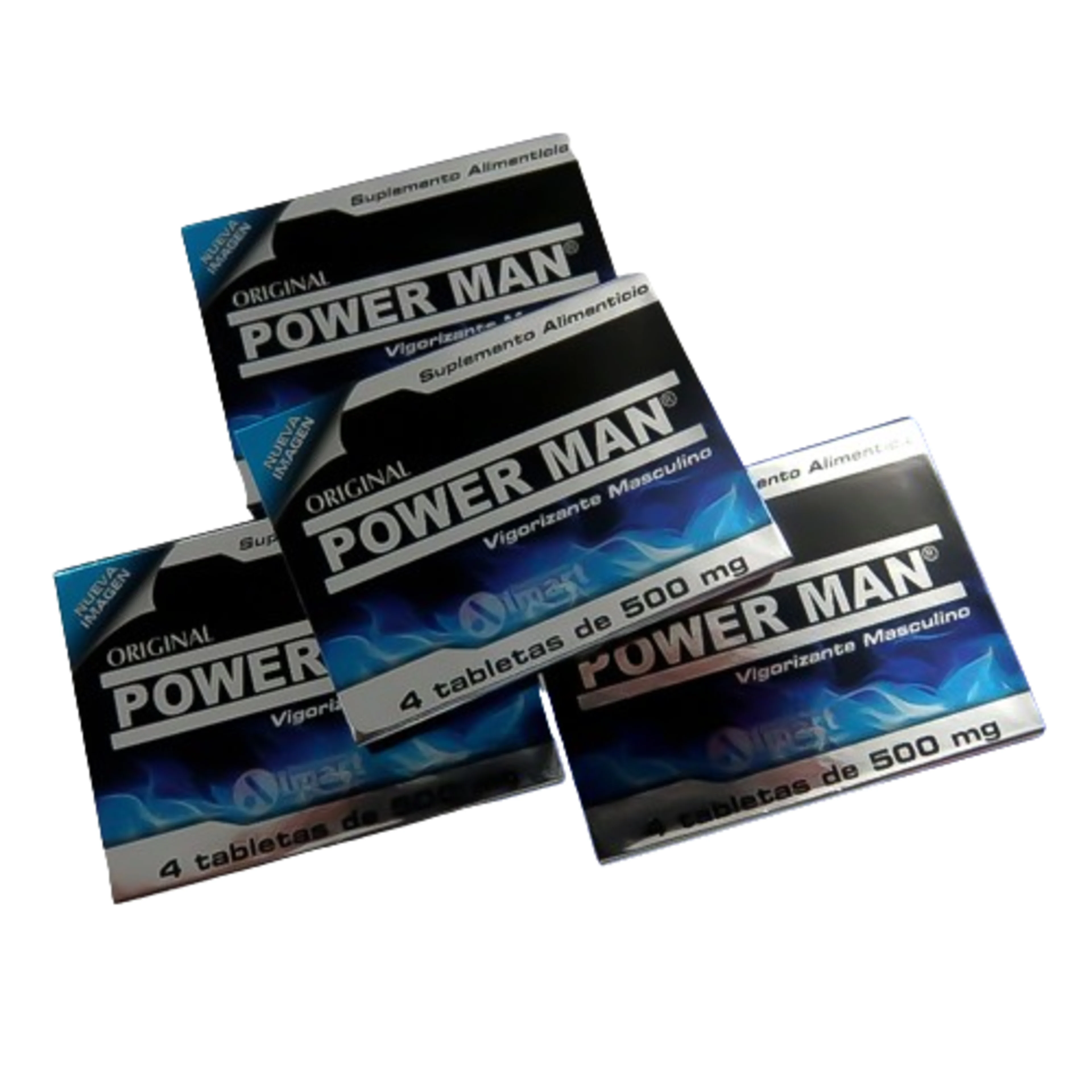 Power Man Vigorizante Masculino 4 Carteras De 4 Tabletas