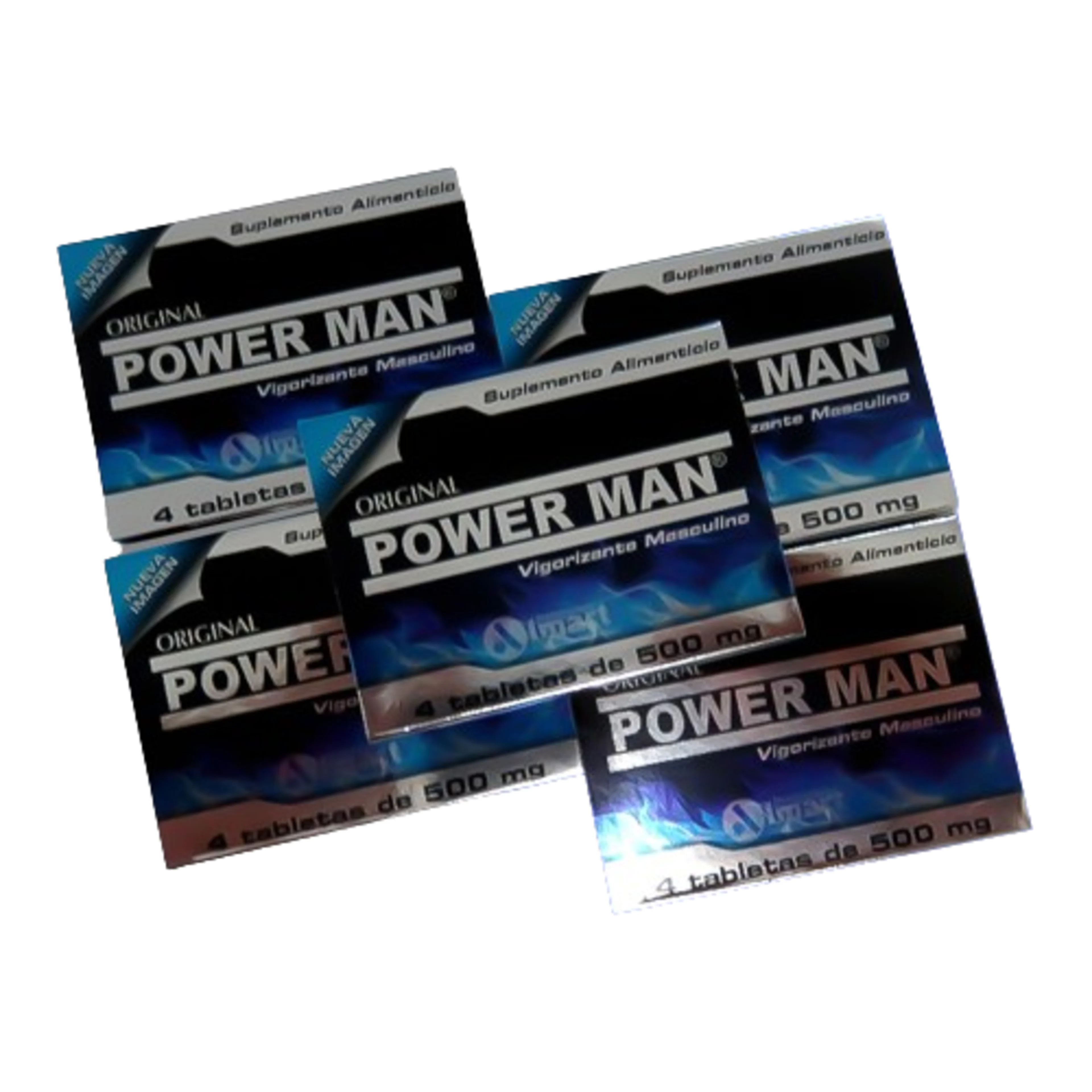 Power Man Vigorizante Masculino 5 Carteras De 4 Tabletas