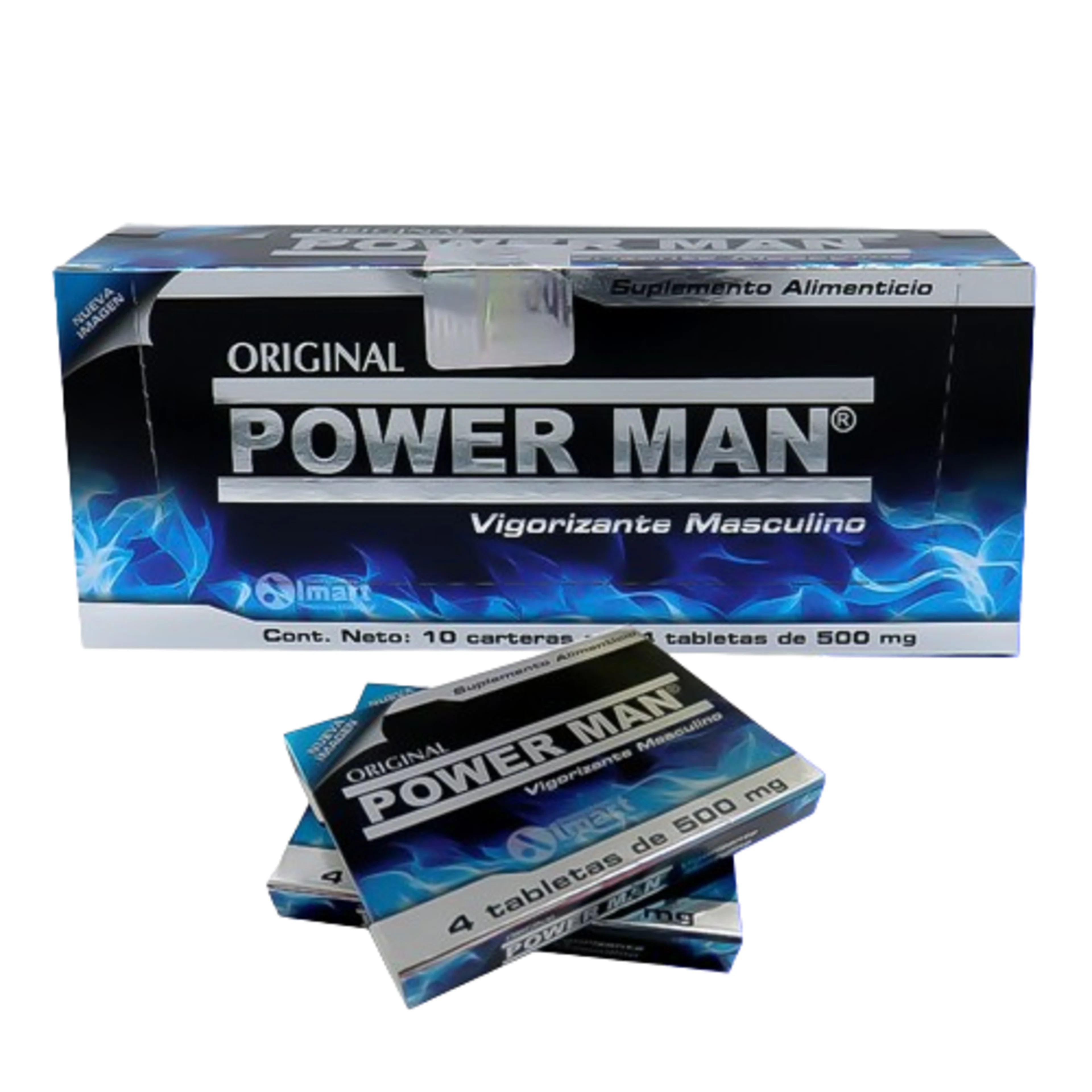 Power Man Vigorizante Masculino 10 Carteras Con 4 Tabletas