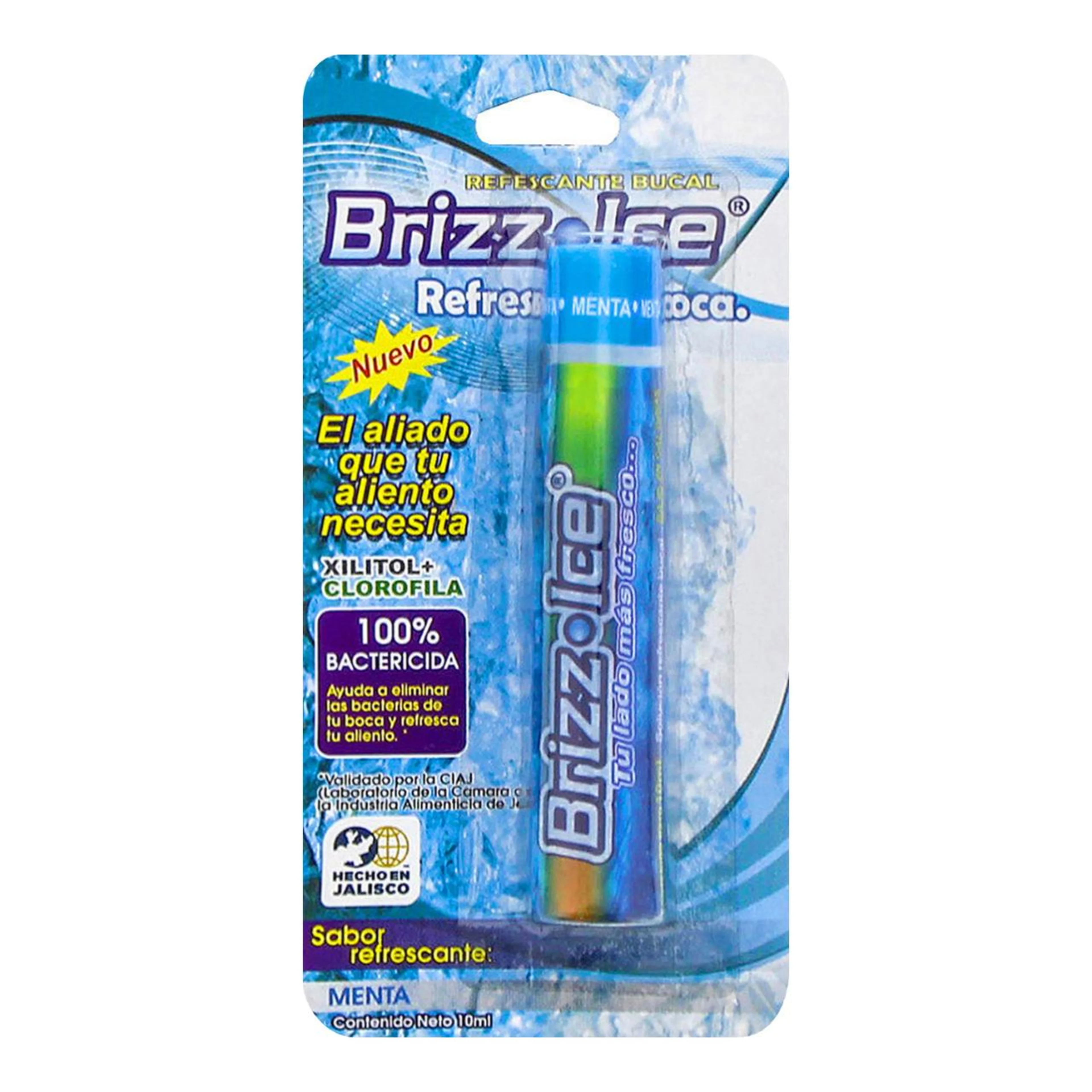 Refrescante bucal brizz ice con xilitol + clorofila 1 pz.