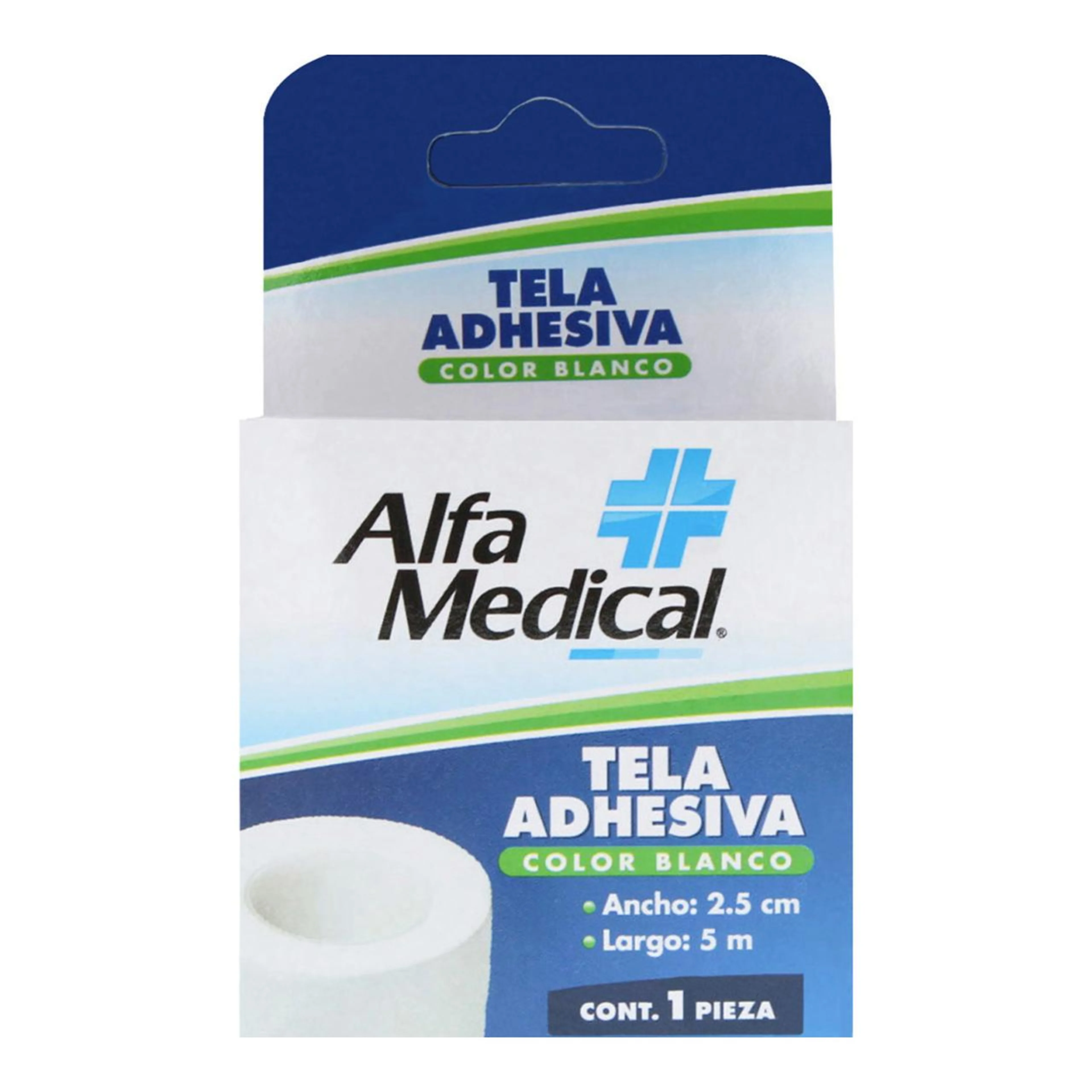 Tela adhesiva alfa medical blanco 2.5 x 5cm