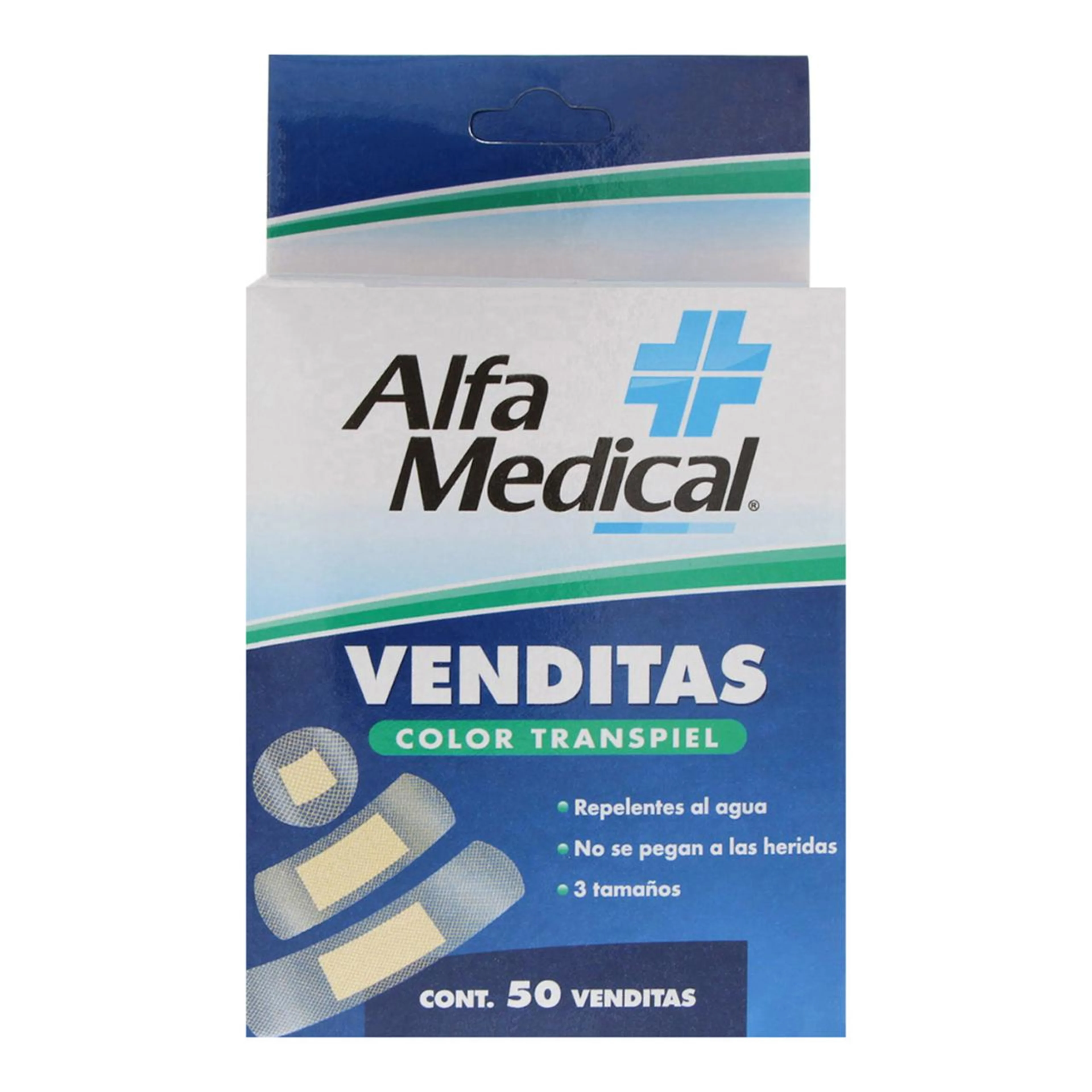 Venditas alfa medical transpiel 50pzas