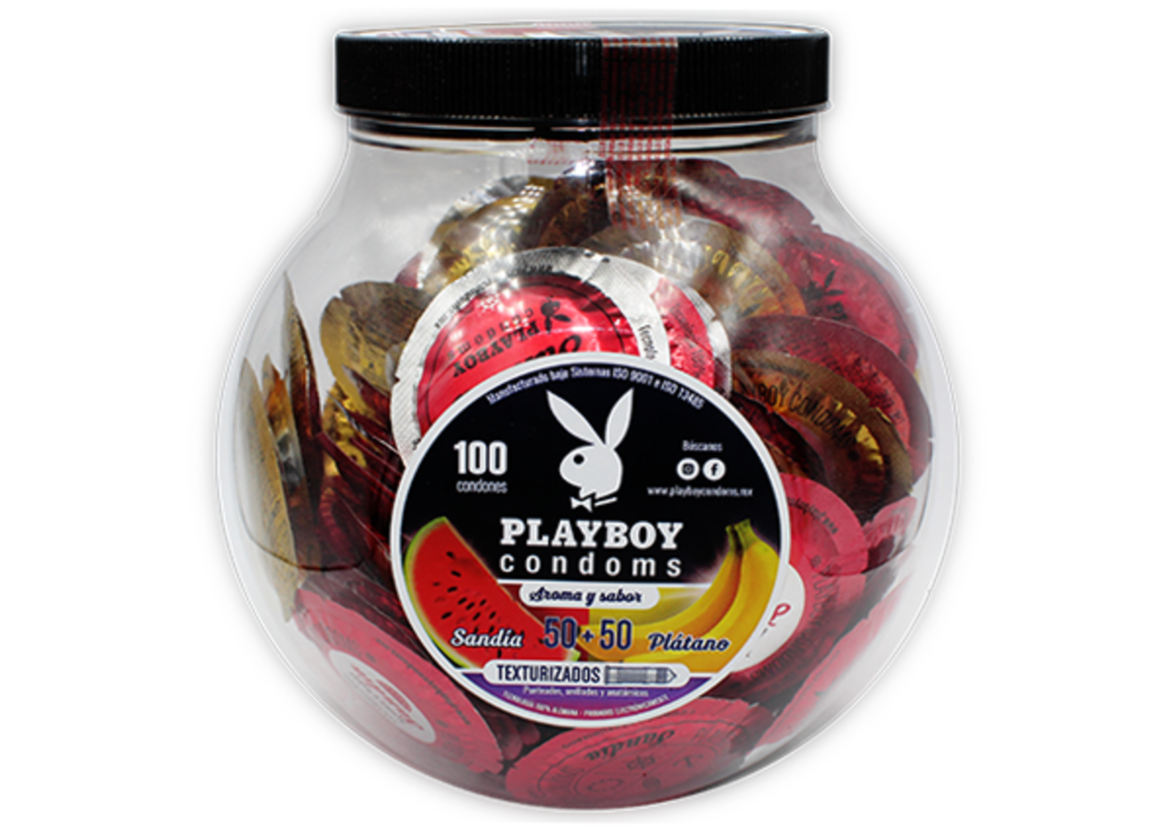 Playboy Condones Texturizados Con 100 Piezas