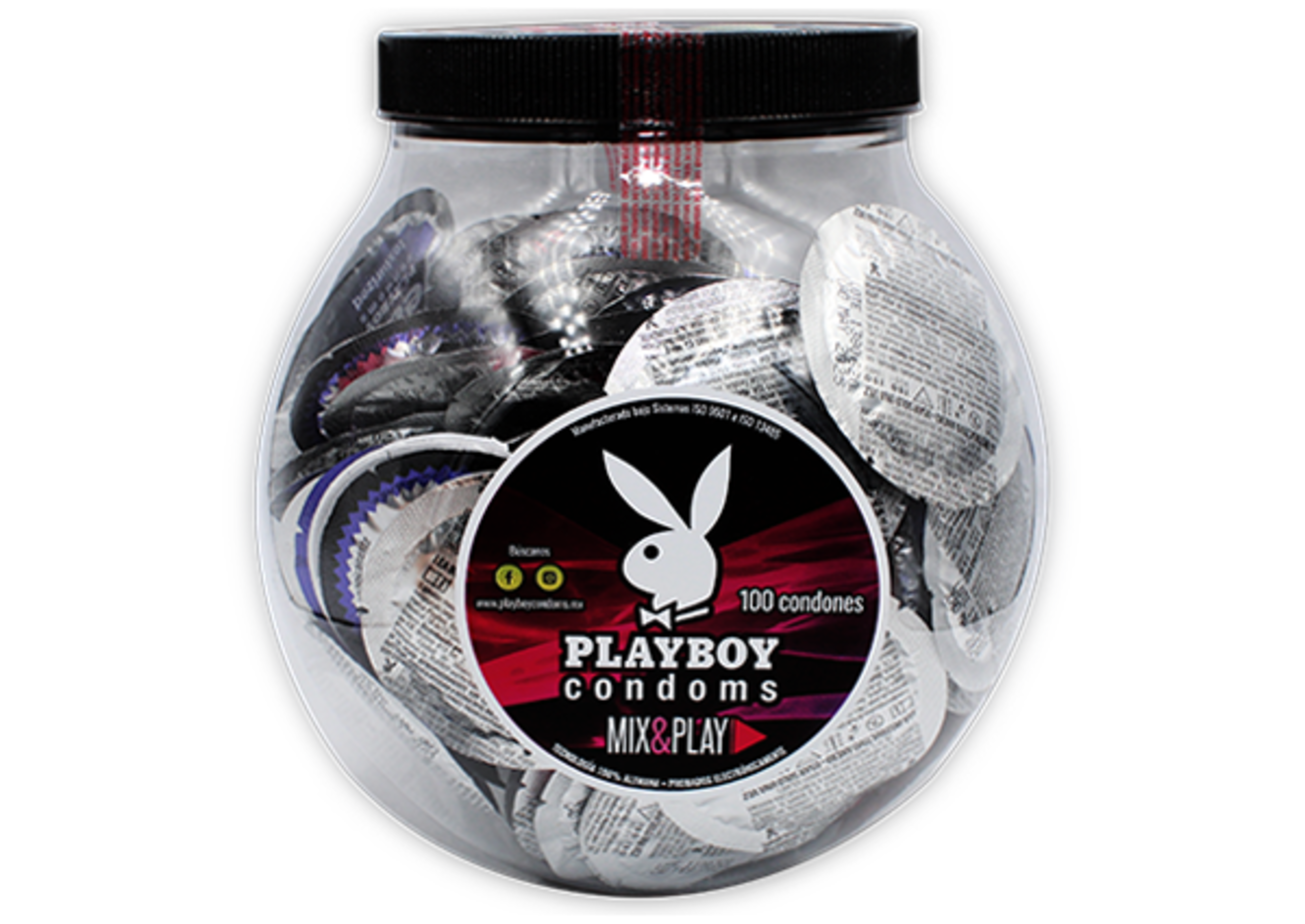 Playboy Condones Mix & Play Vitrolero Con 100 Piezas