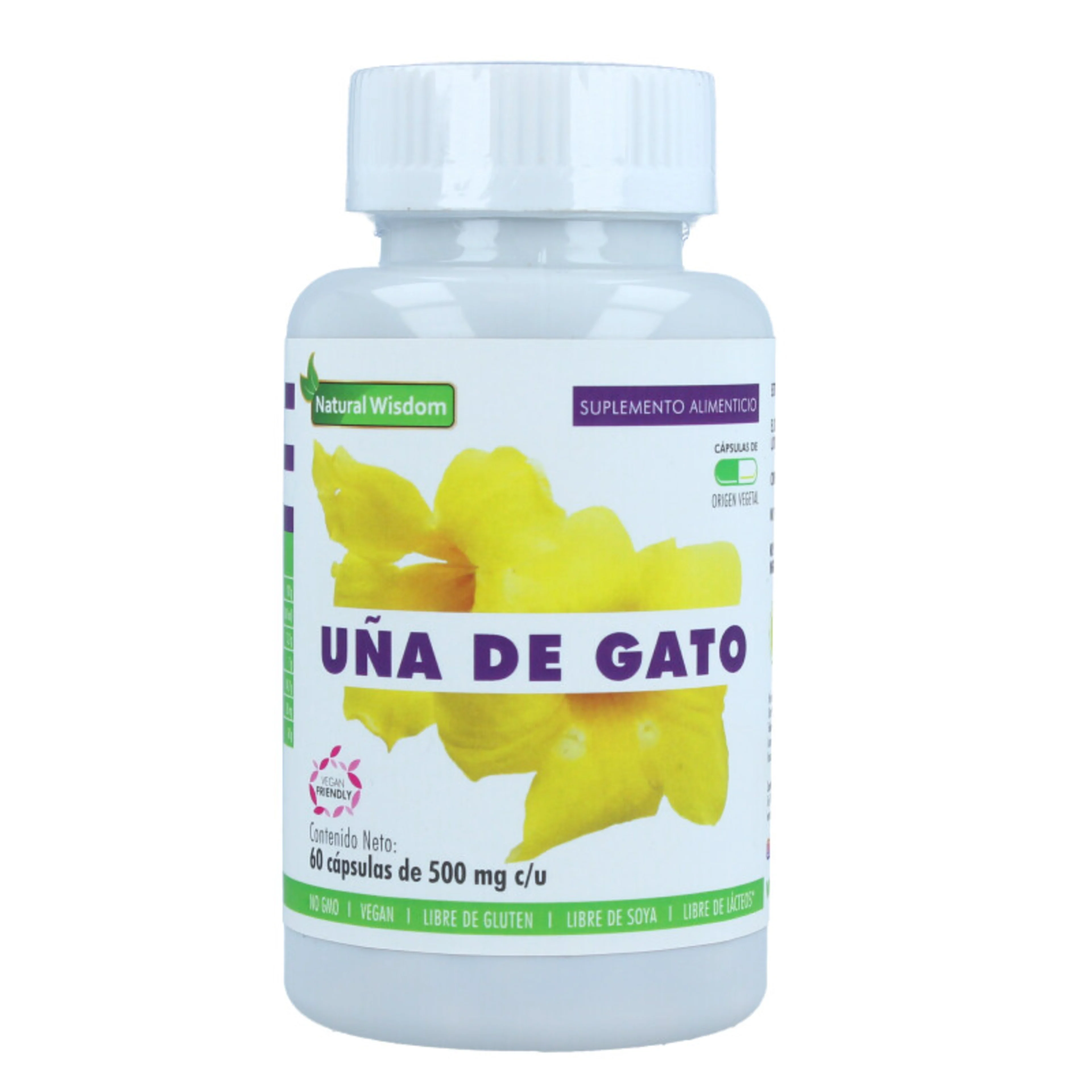 Natural wisdom uña de gato vegano 60 frasco uncaria tomentosa 300 mg