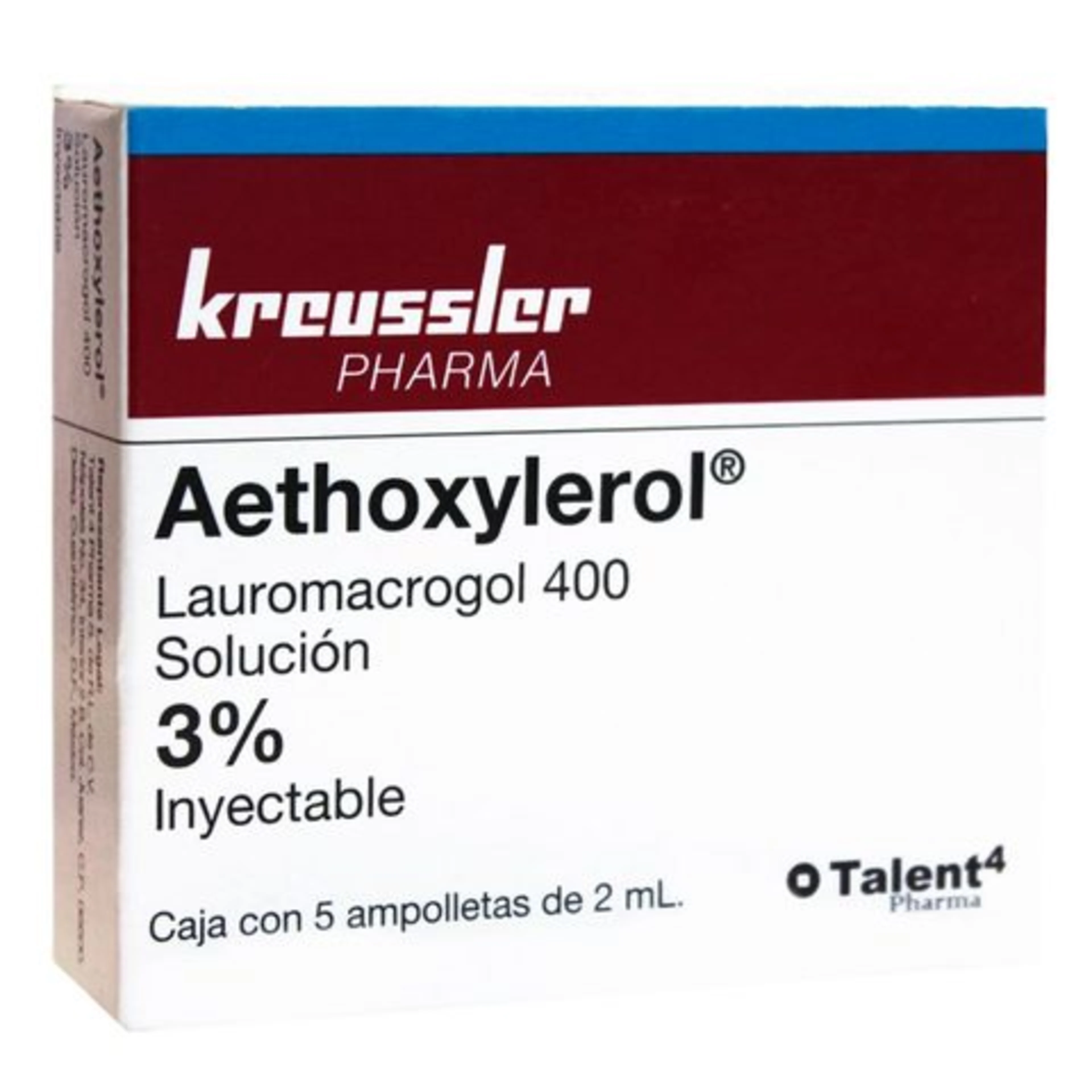 Aethoxylerol polidocanol 400 mg con 5 solución inyectable
