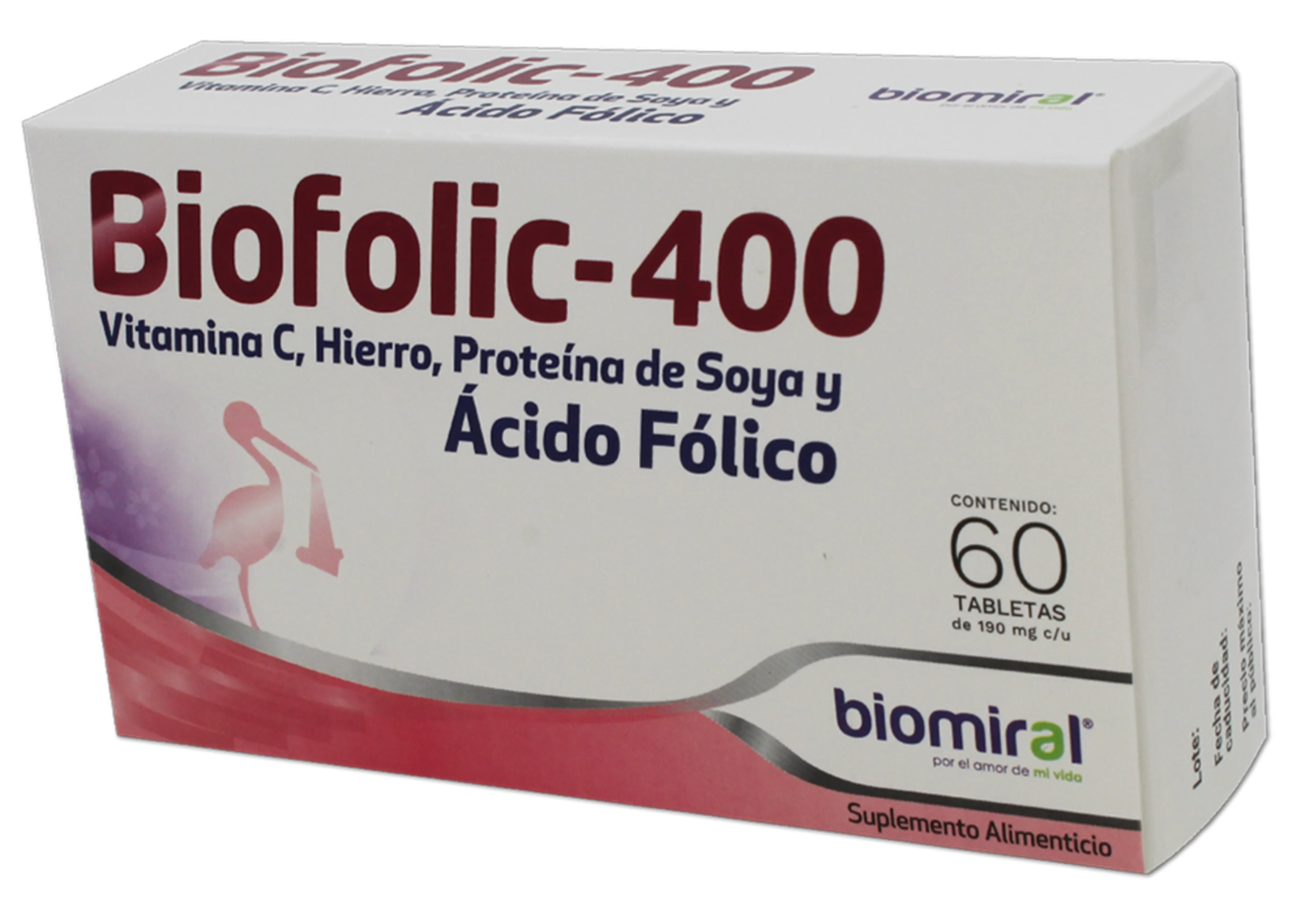 Biofolic 400 con 60 Tabletas