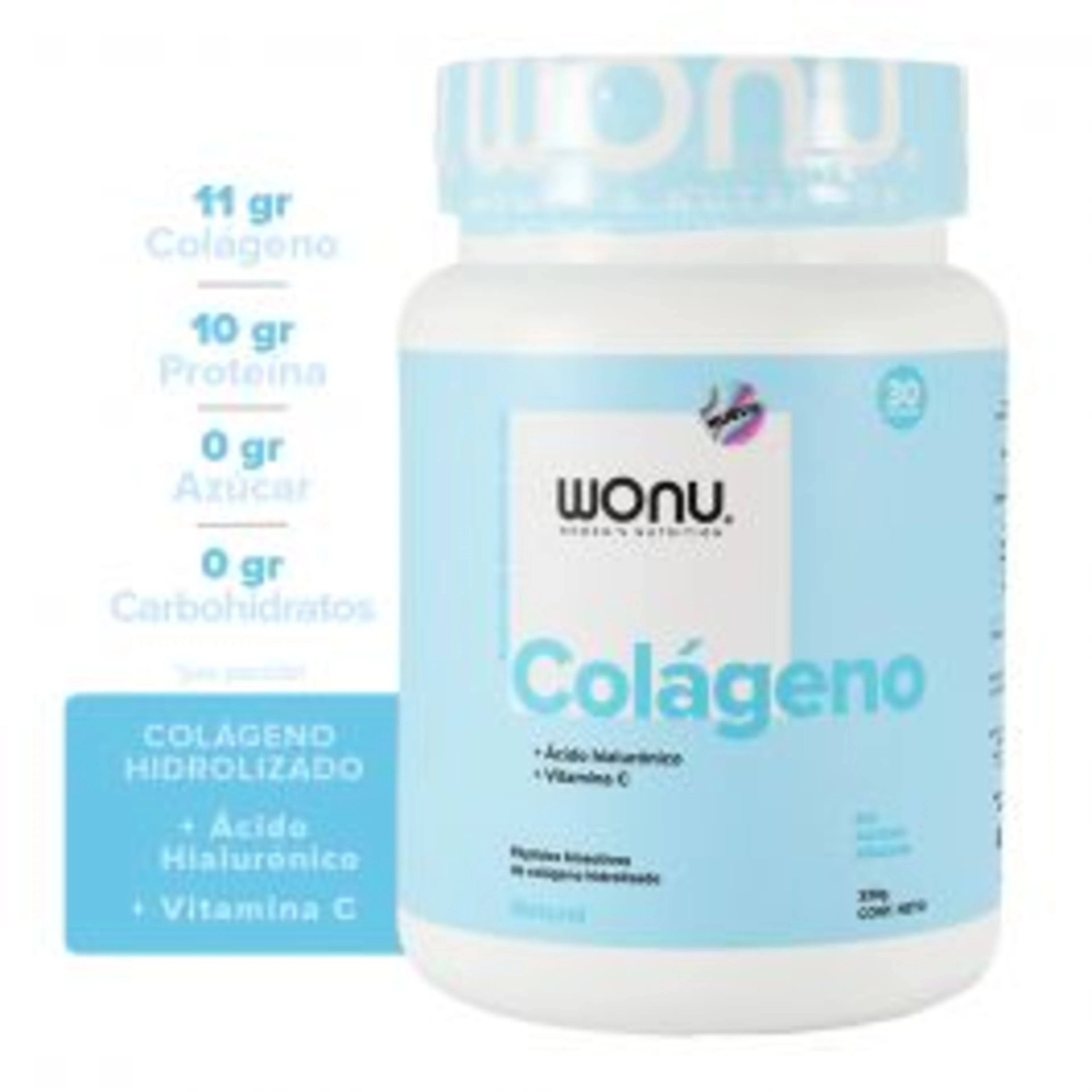 Wonu colageno hidrolizado natural 345g