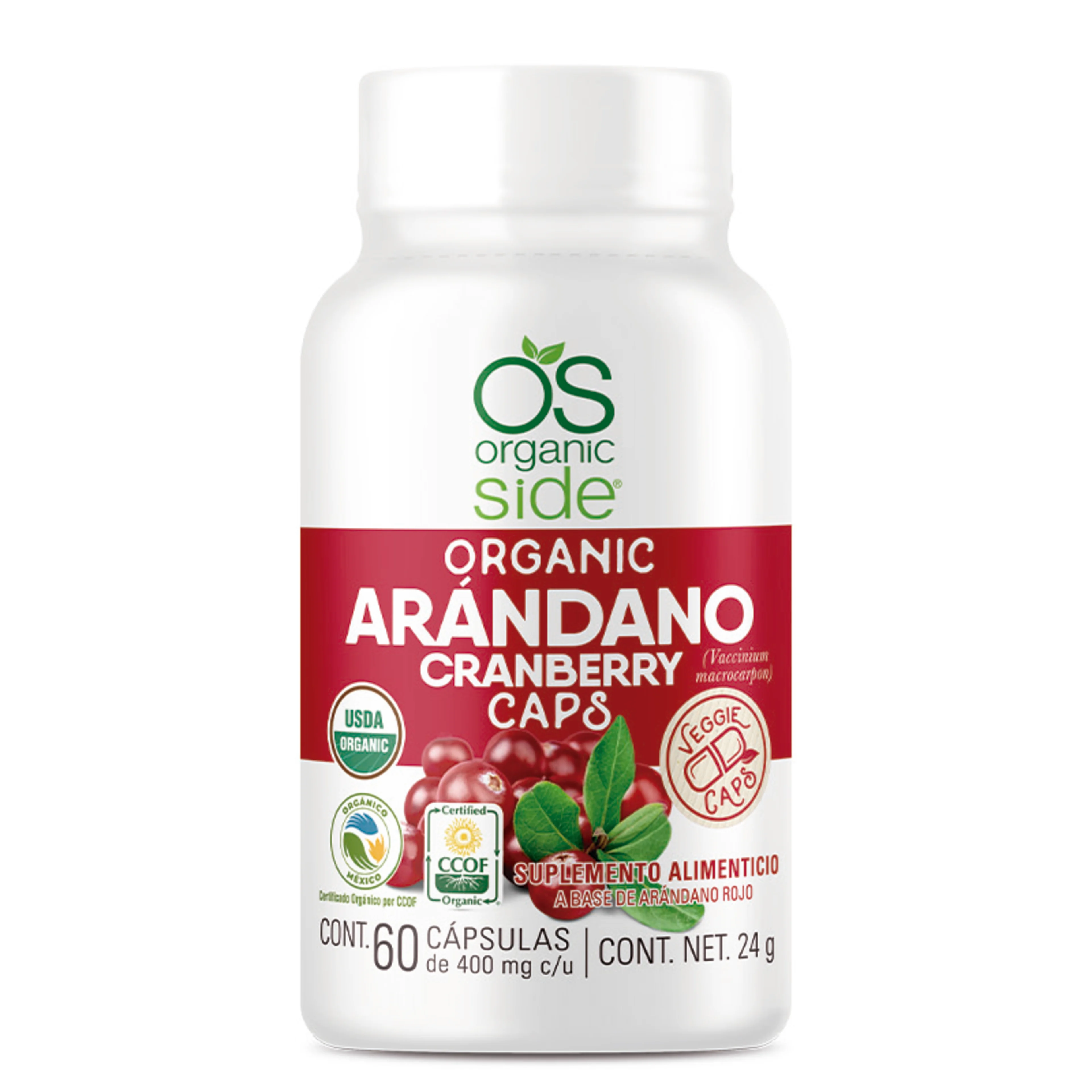 Organic Side Arándano con 60 Cápsulas