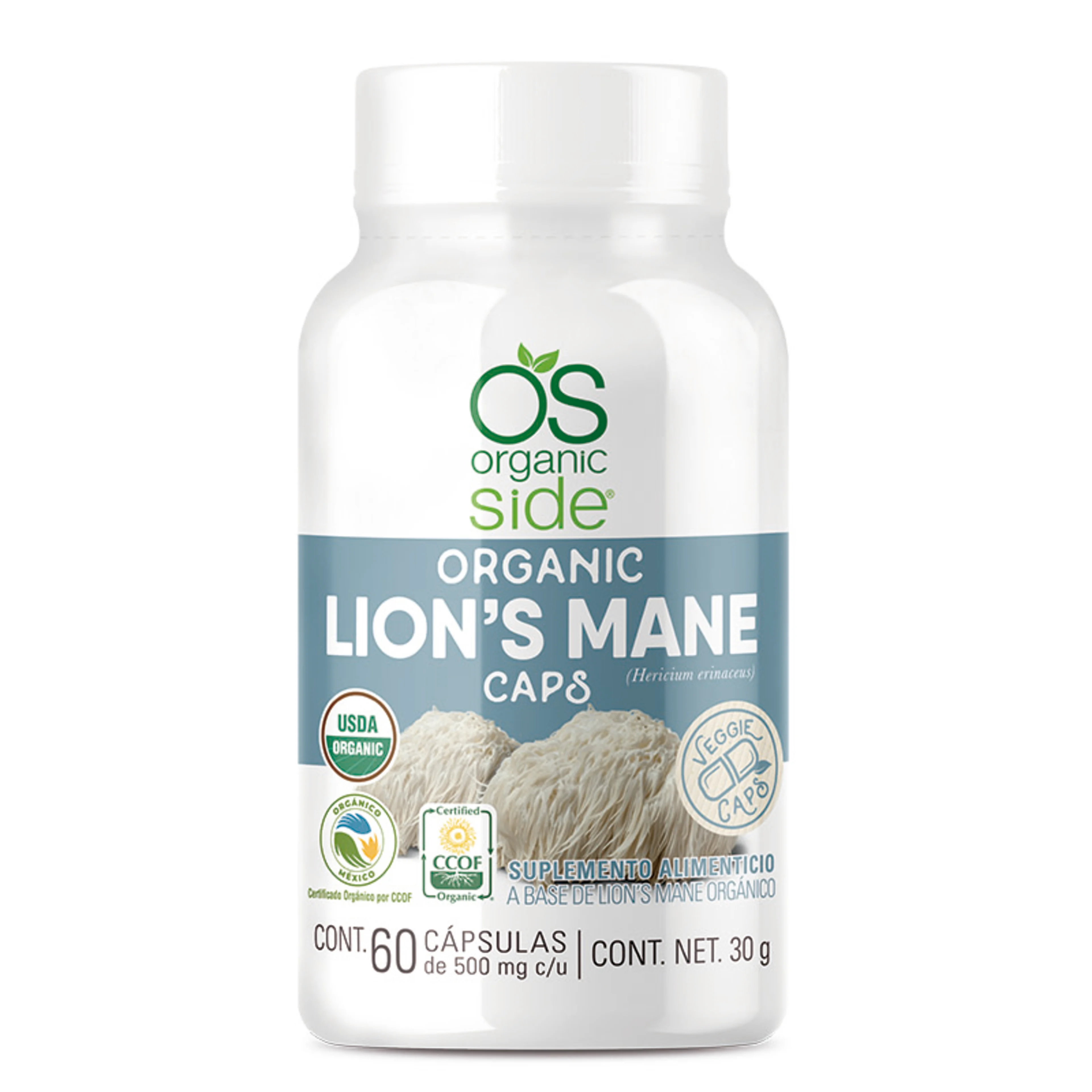 Organic Side Lions Mane con 60 Cápsulas