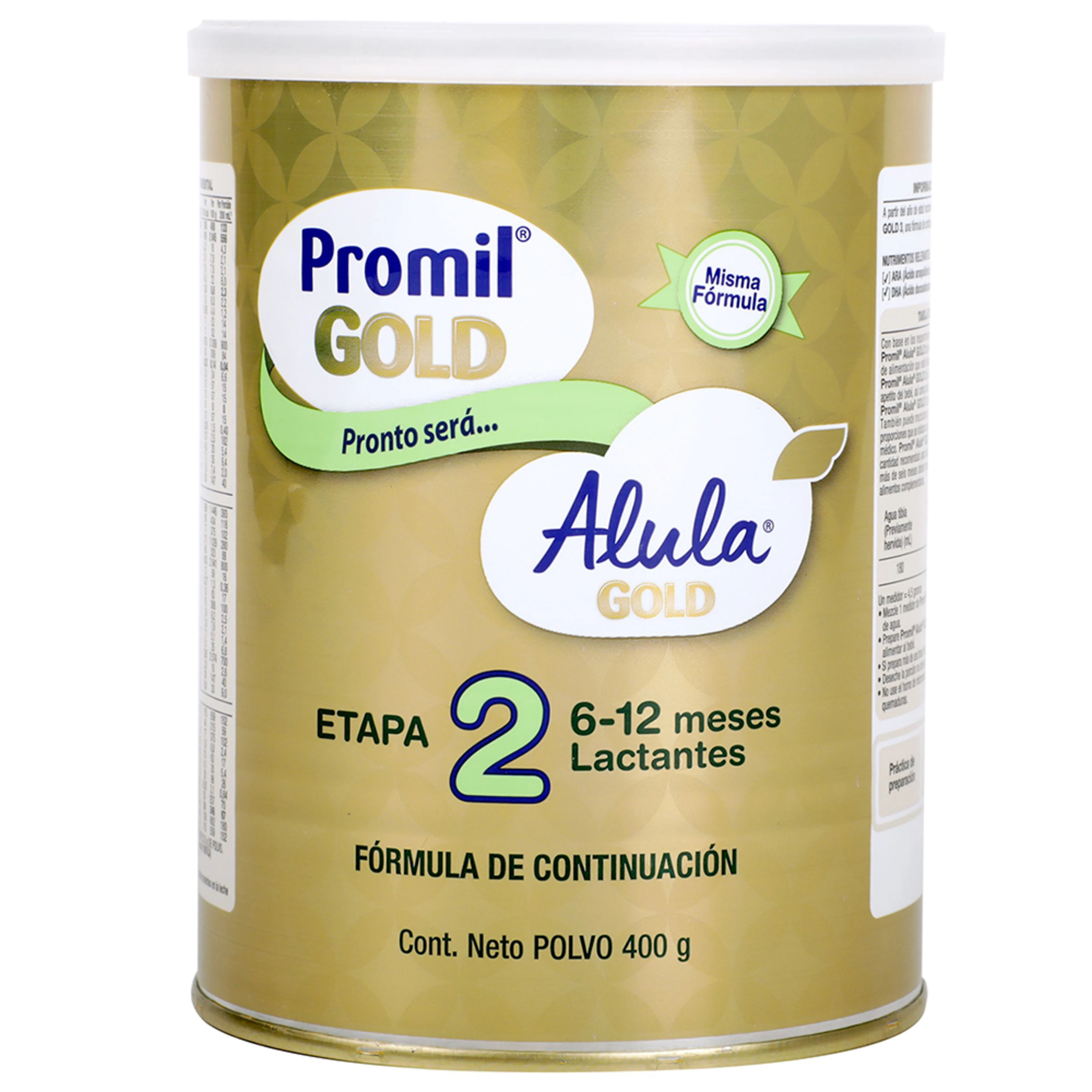 Alula Gold Etapa 2 Fórmula Láctea De 6 A 12 Meses Con 400 G