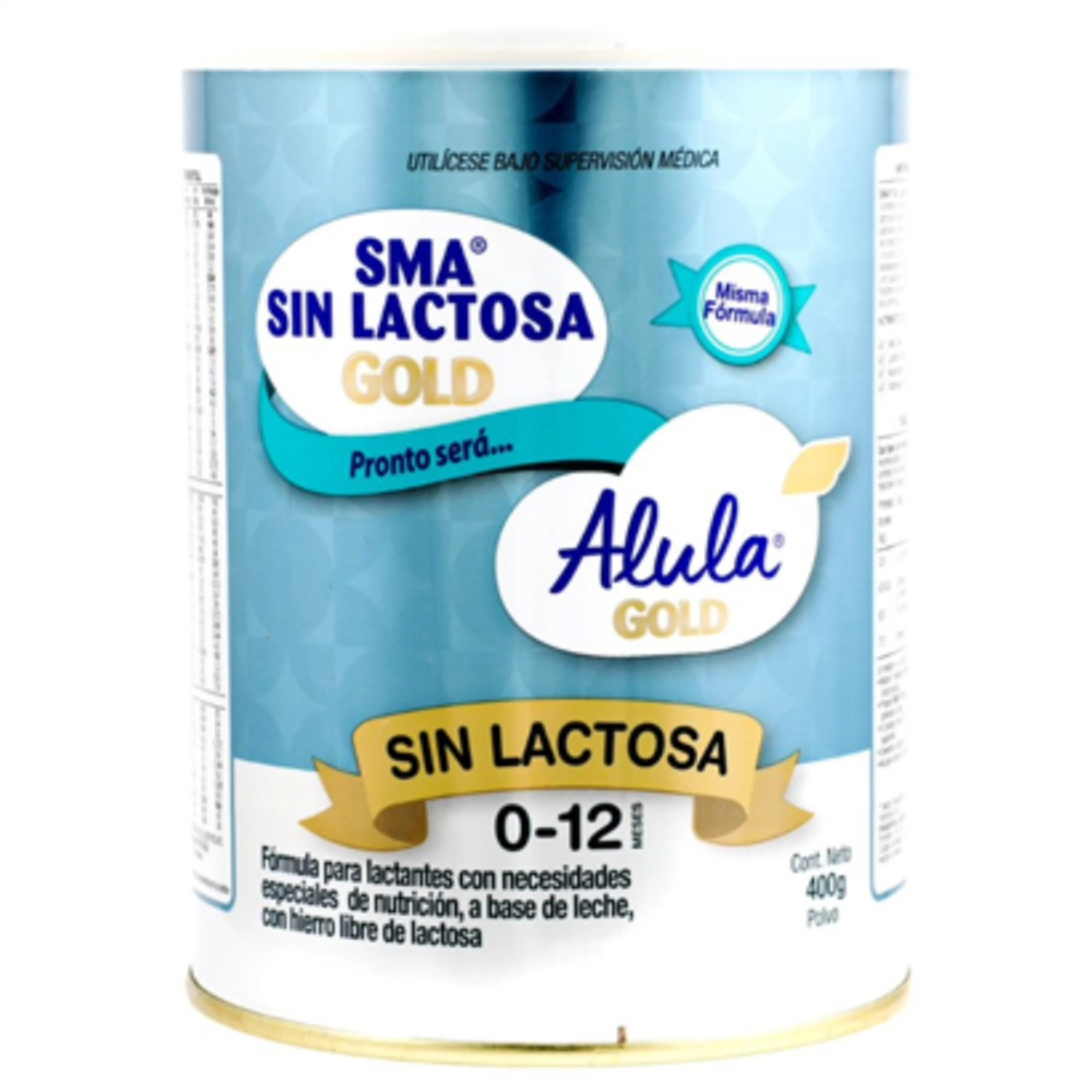Alula Gold Etapa 1 Fórmula Láctea Sin Lactosa De 0 A 12 Meses Con 400 G