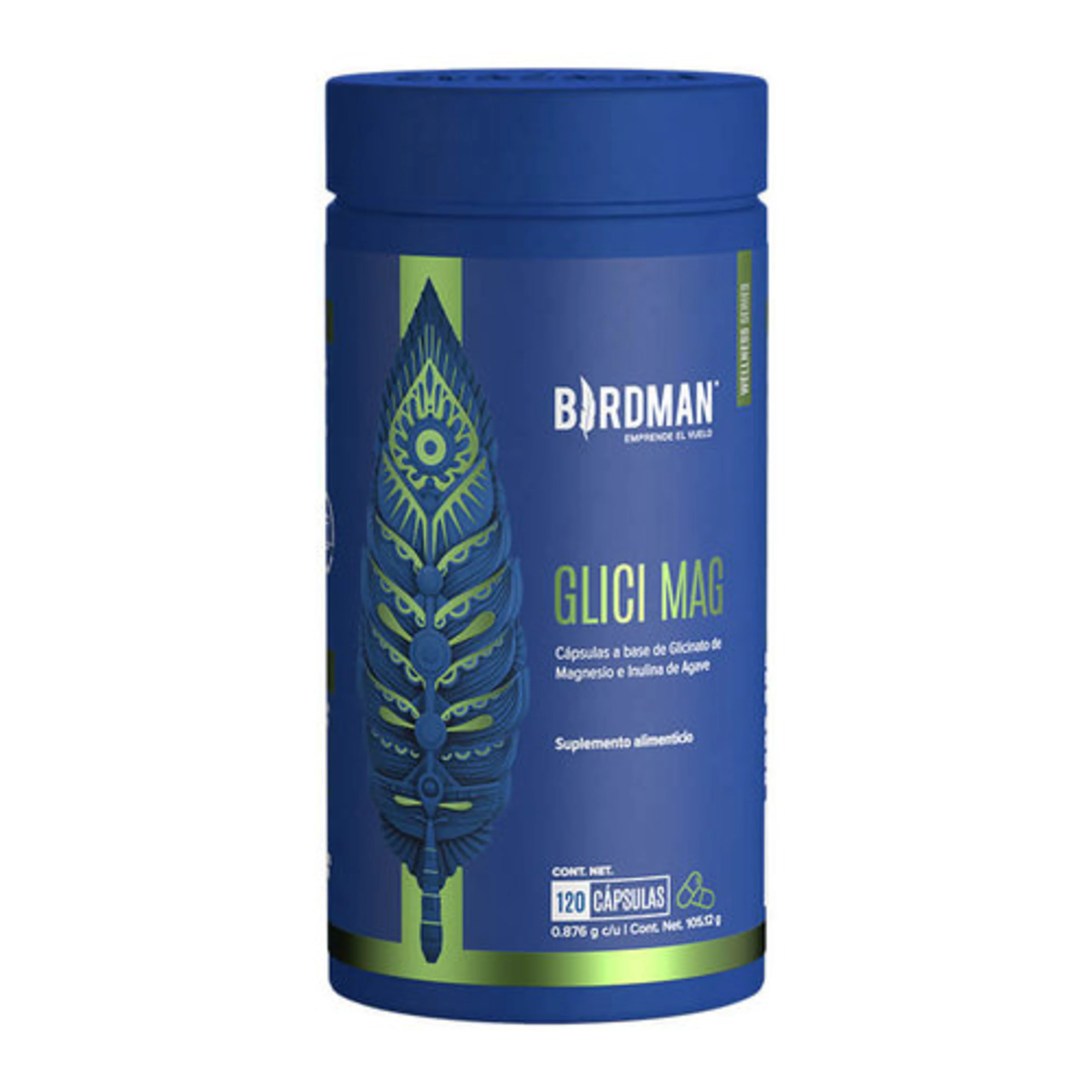 Birdman Magnesium Glycinate Con 120 Cápsulas