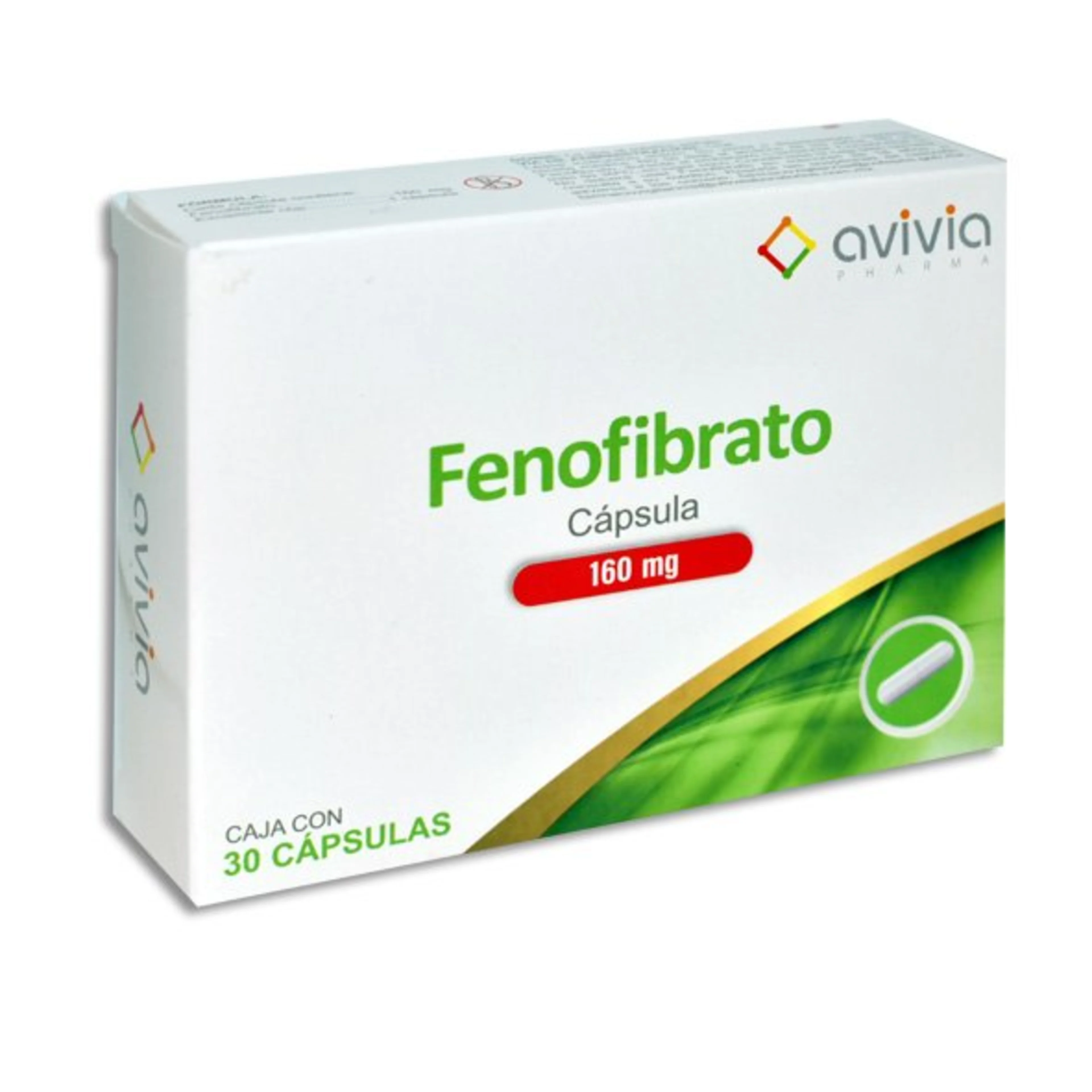 Fenofibrato 160 Mg Con 30 Cápsulas
