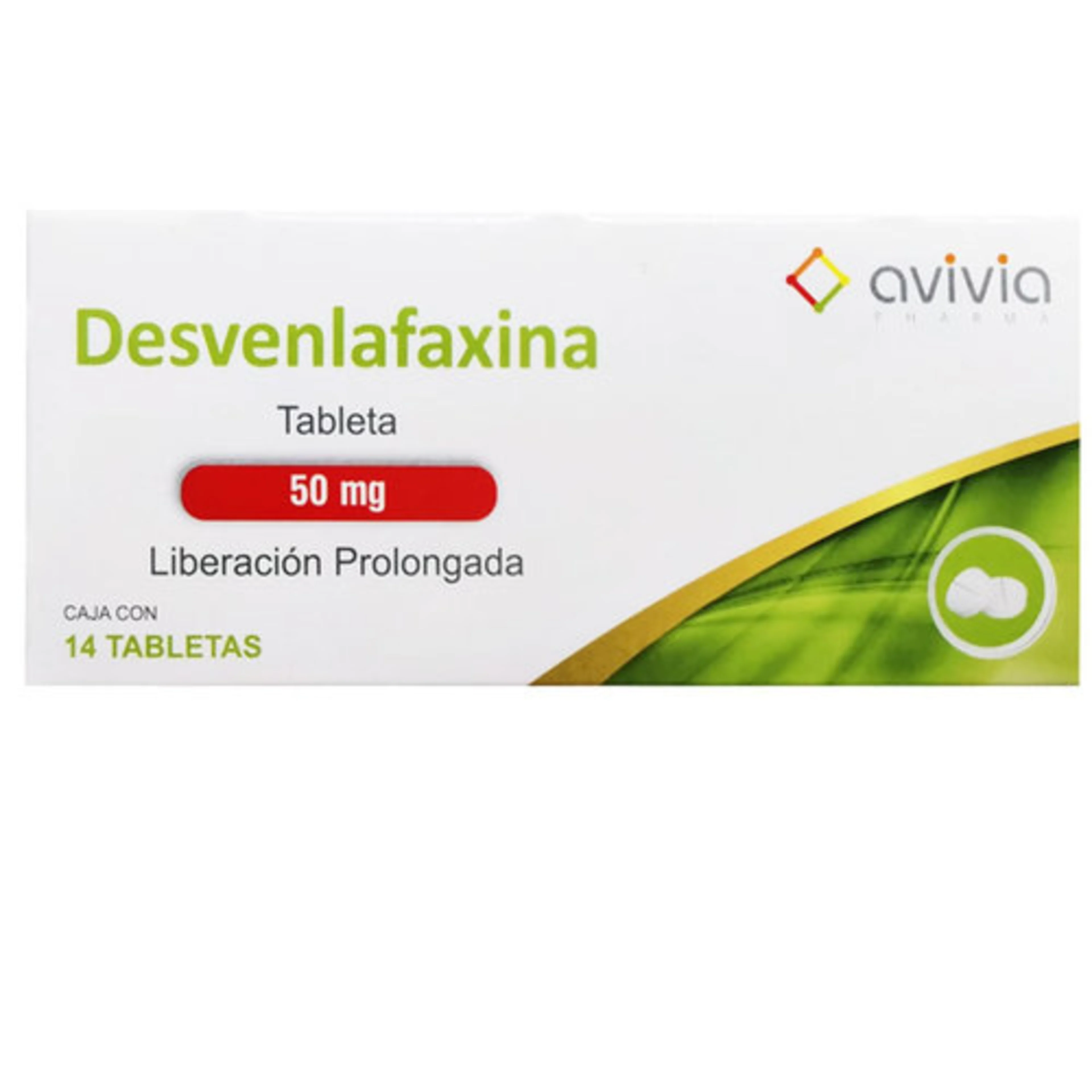 Desvenlafaxina 50 Mg Con 14 Tabletas