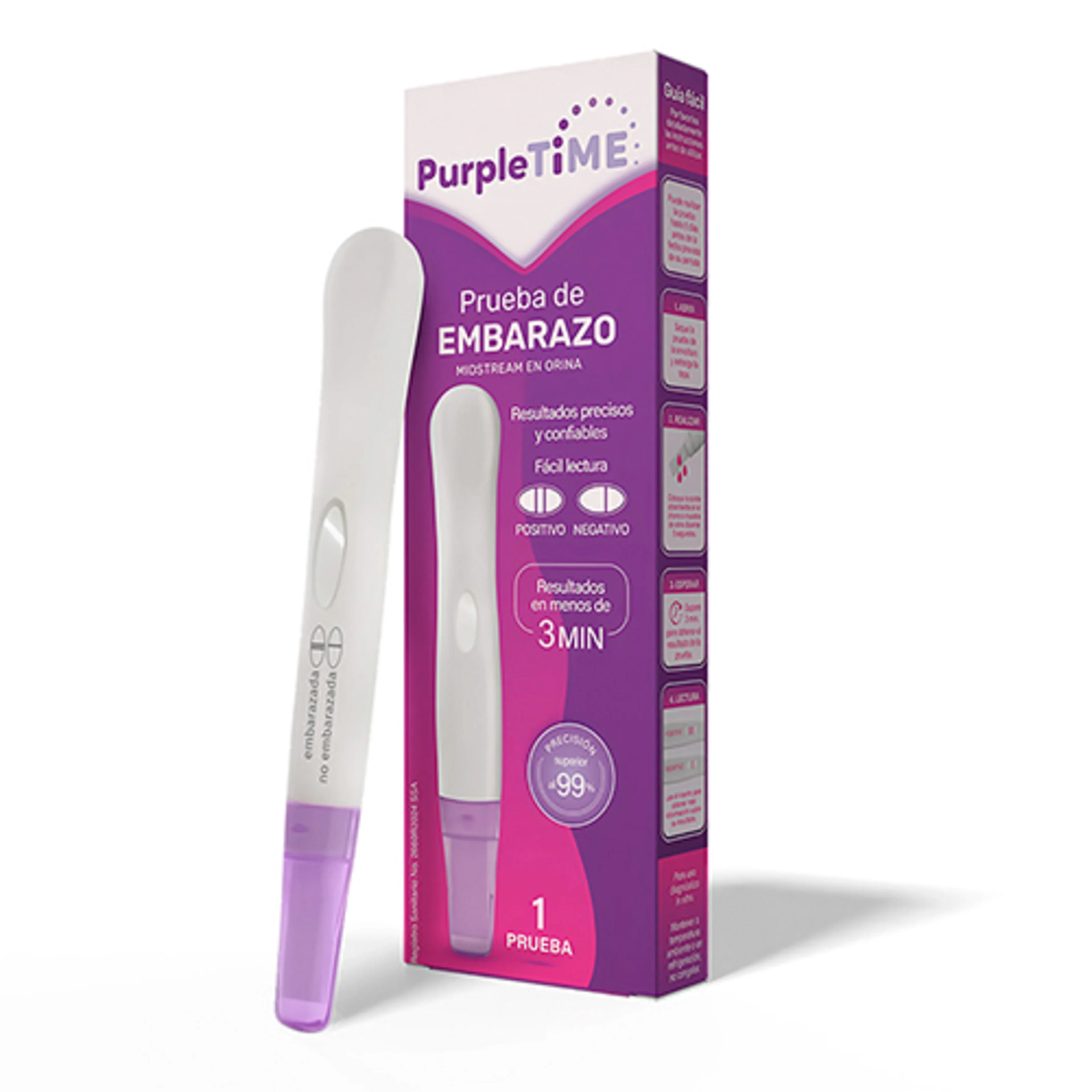 Purple Time Prueba Rápida De Embarazo Midstream