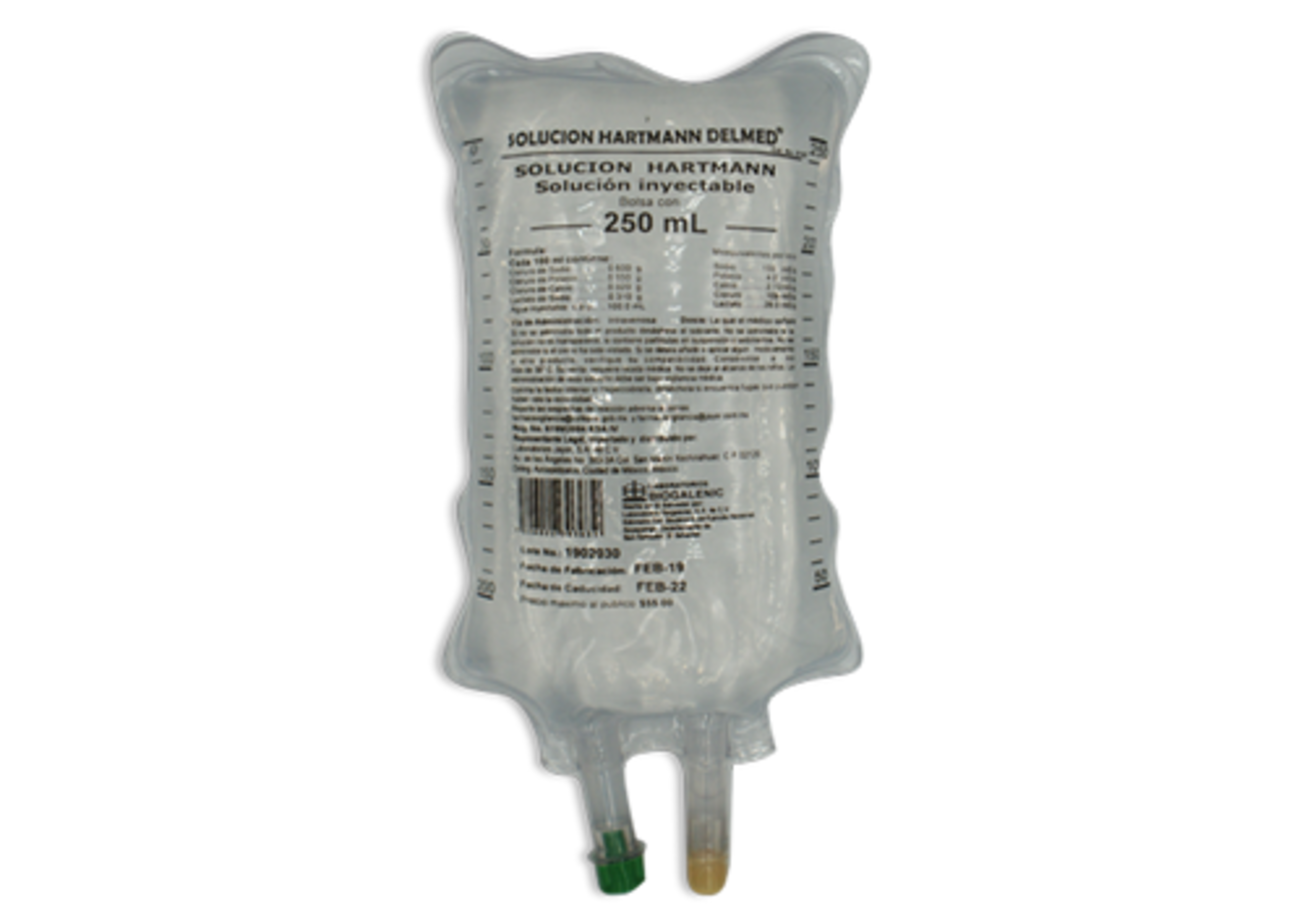 Delmed Solución Hartmann 600/30/20/310 Mg Con 250 Ml Solución