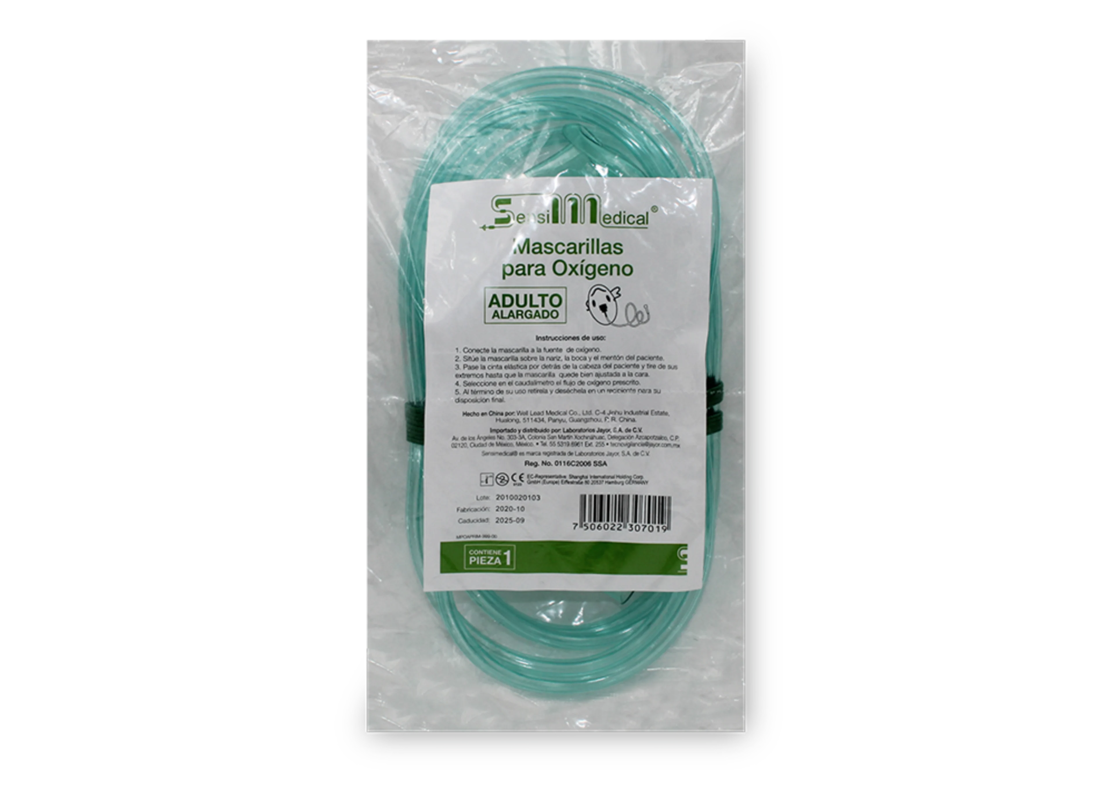 Sensi Medical Mascarilla Para Oxígeno De Adulto Con 1 Pieza