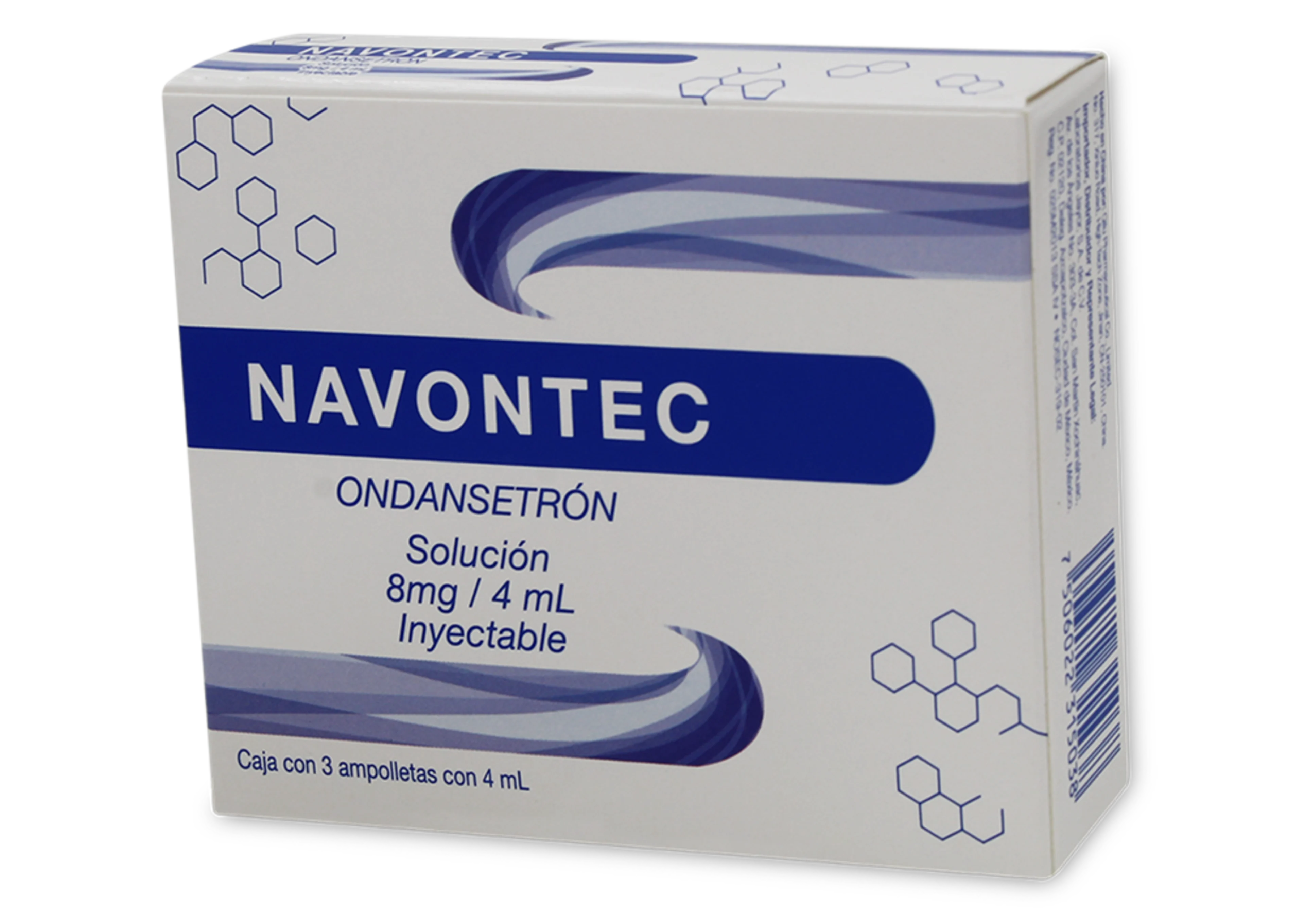 Nanvotec 8 Mg Solución Inyectable Con 3 Ampolletas