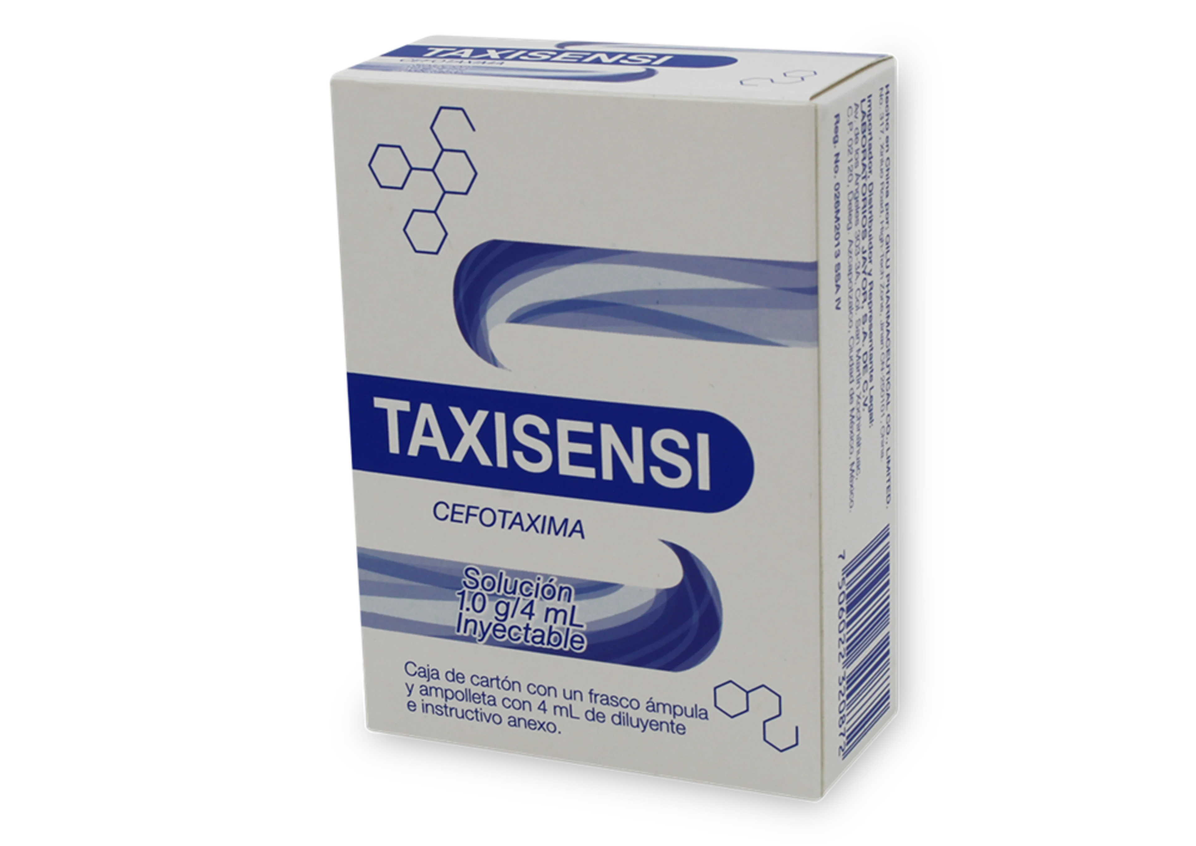 Taxisensi Cefotaxima 1 Gr Solución Inyectable Con 1 Frasco Con Ámpula