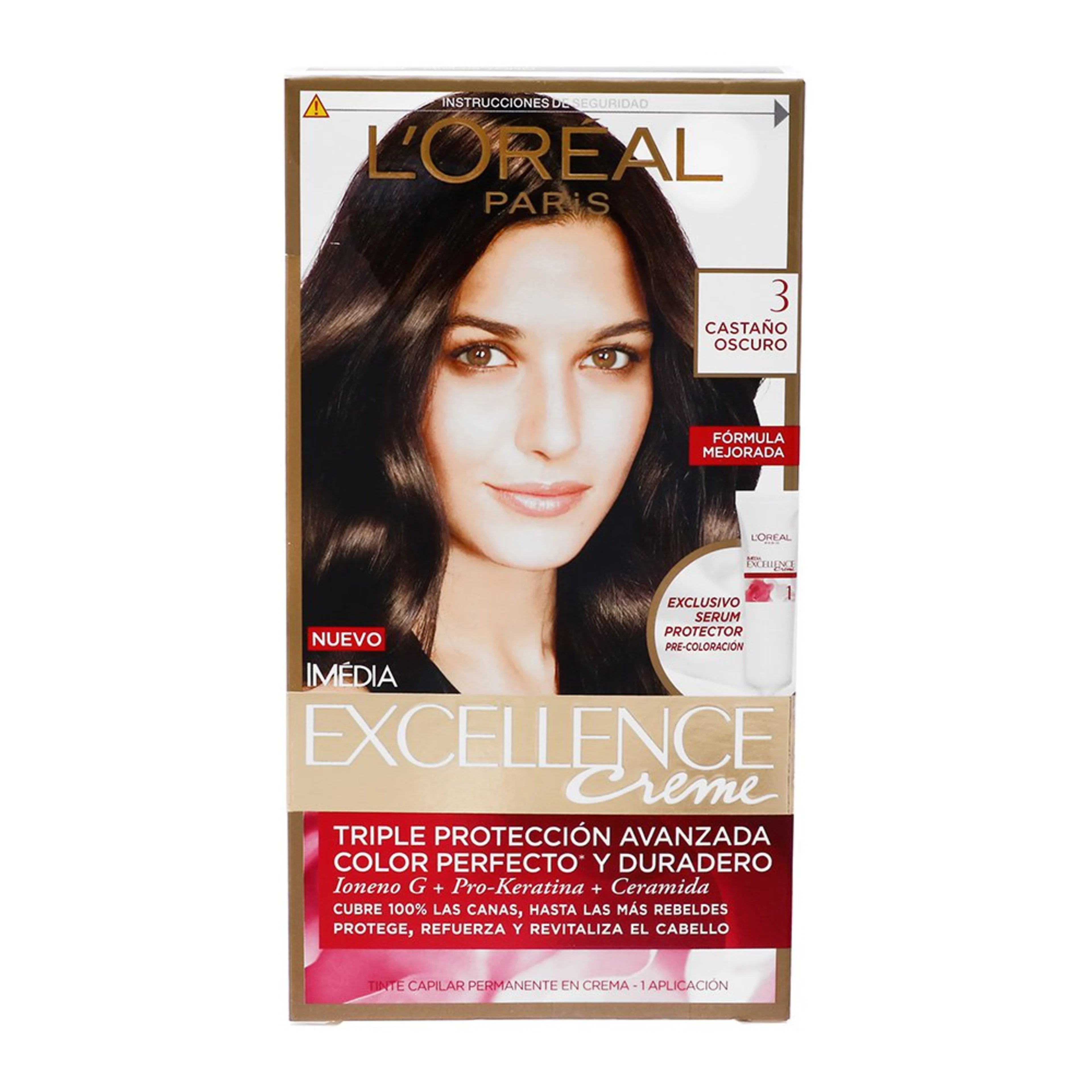 L’Oreal Imedia Excellence Tinte En Crema Tono Castaño Oscuro 3