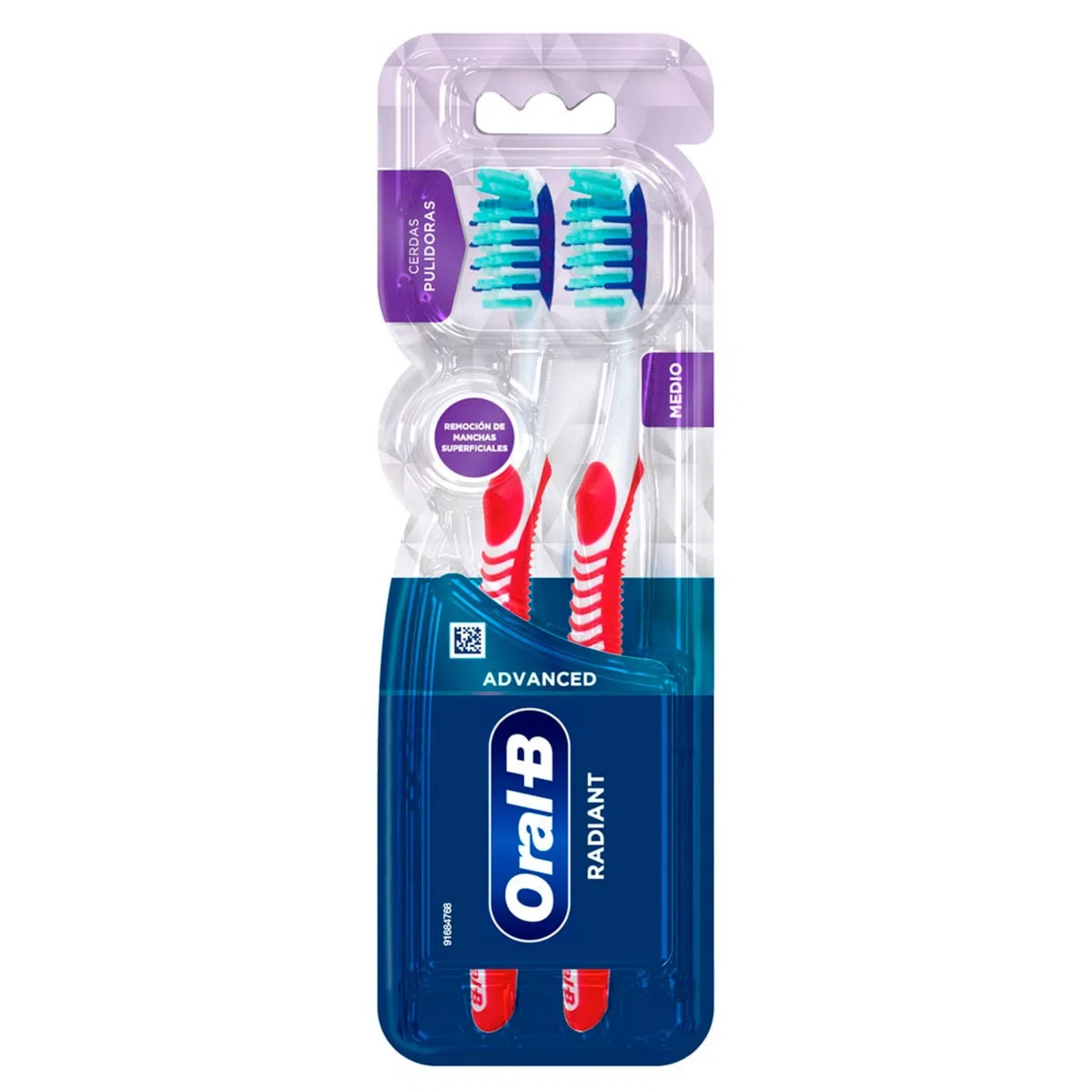 Oral-B Radiant Cepillo Dental Medio 2 Piezas
