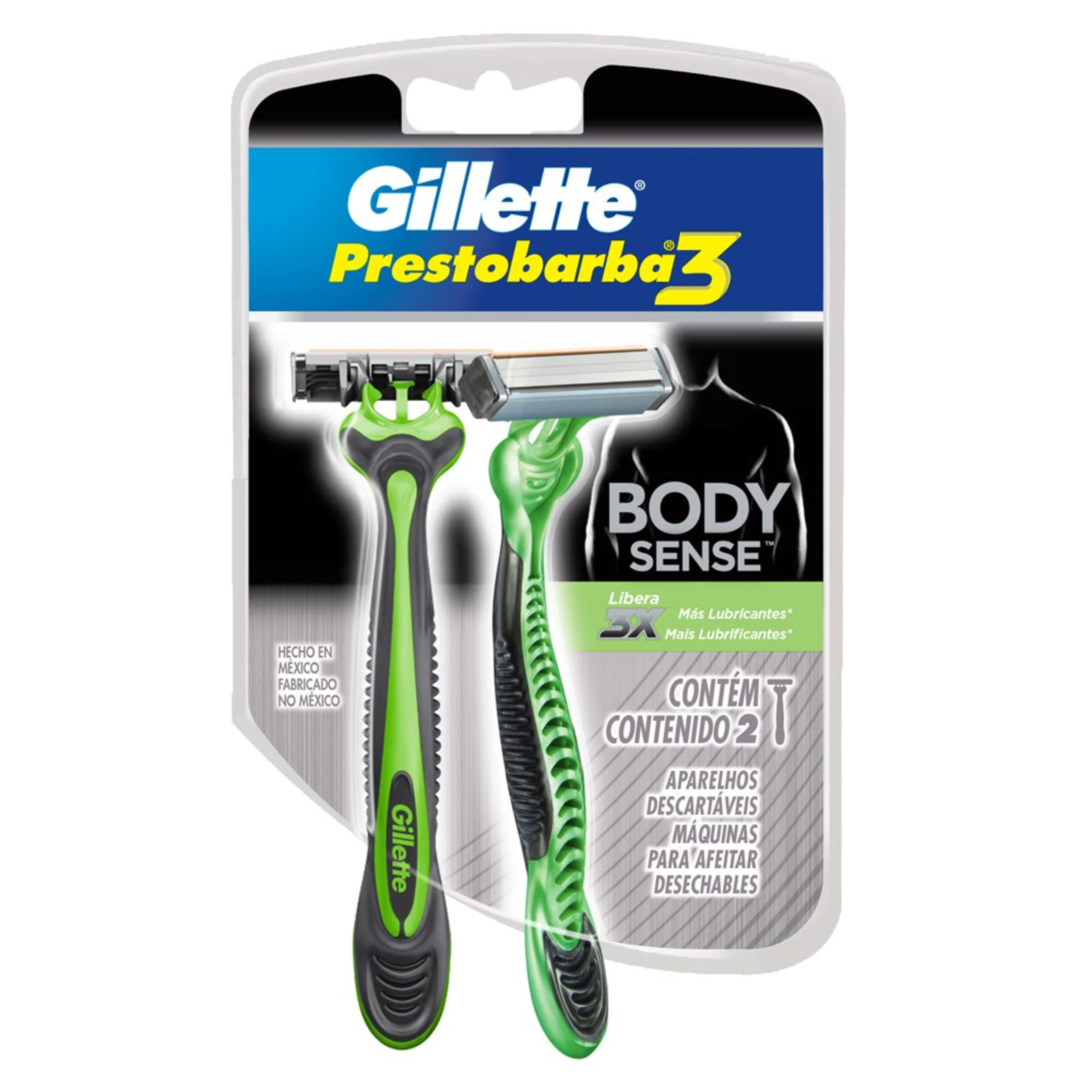 Gillette Prestobarba3 Body Sense Rastrillo Para Afeitar Con 2 Piezas