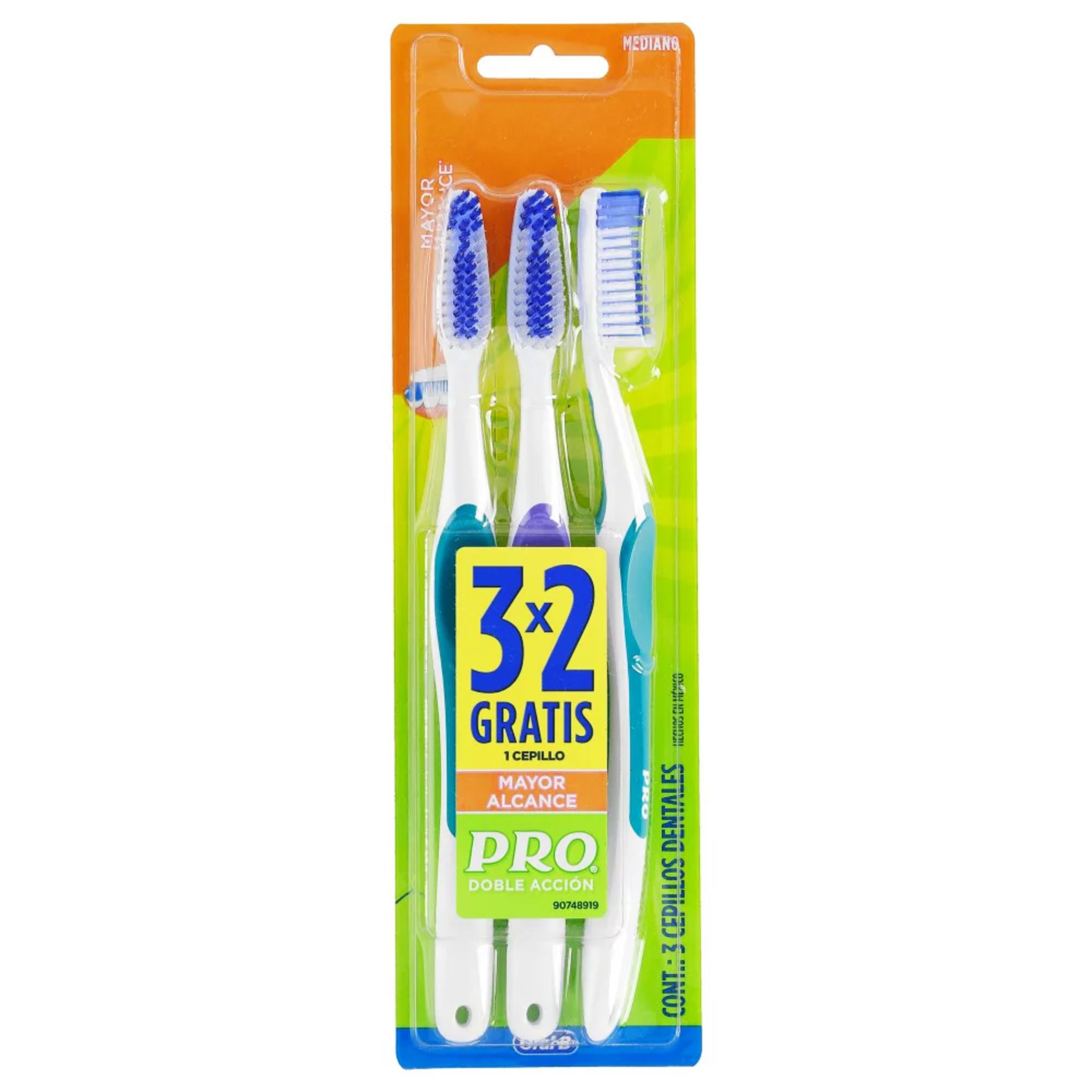 Oral-B Pro Salud Cepillo Dental Doble Acción Con 3 Piezas