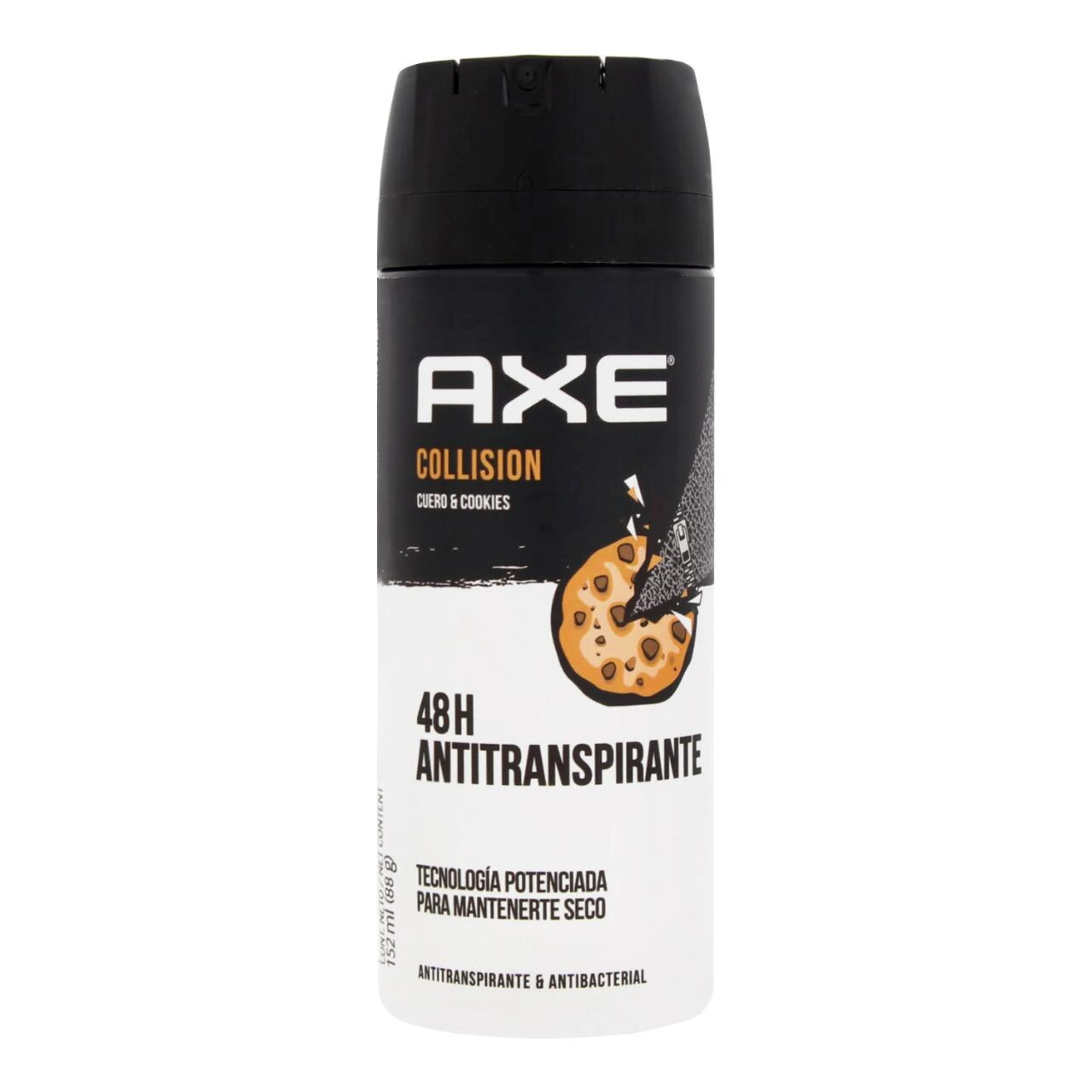 Antitranspirante axe collision 48h en aerosol para hombre 152 ml.