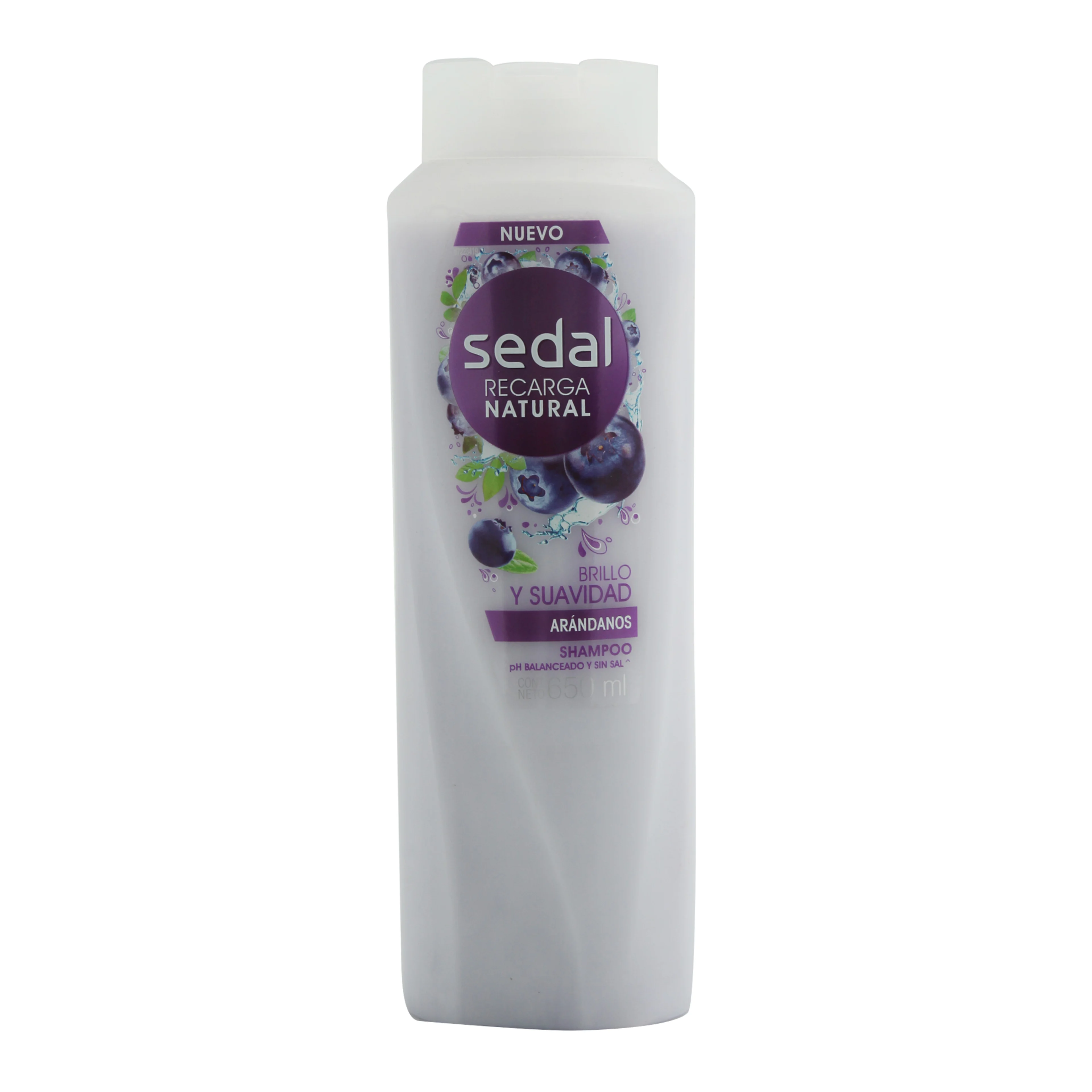 Shampoo sedal recarga natural arándanos 650 ml.