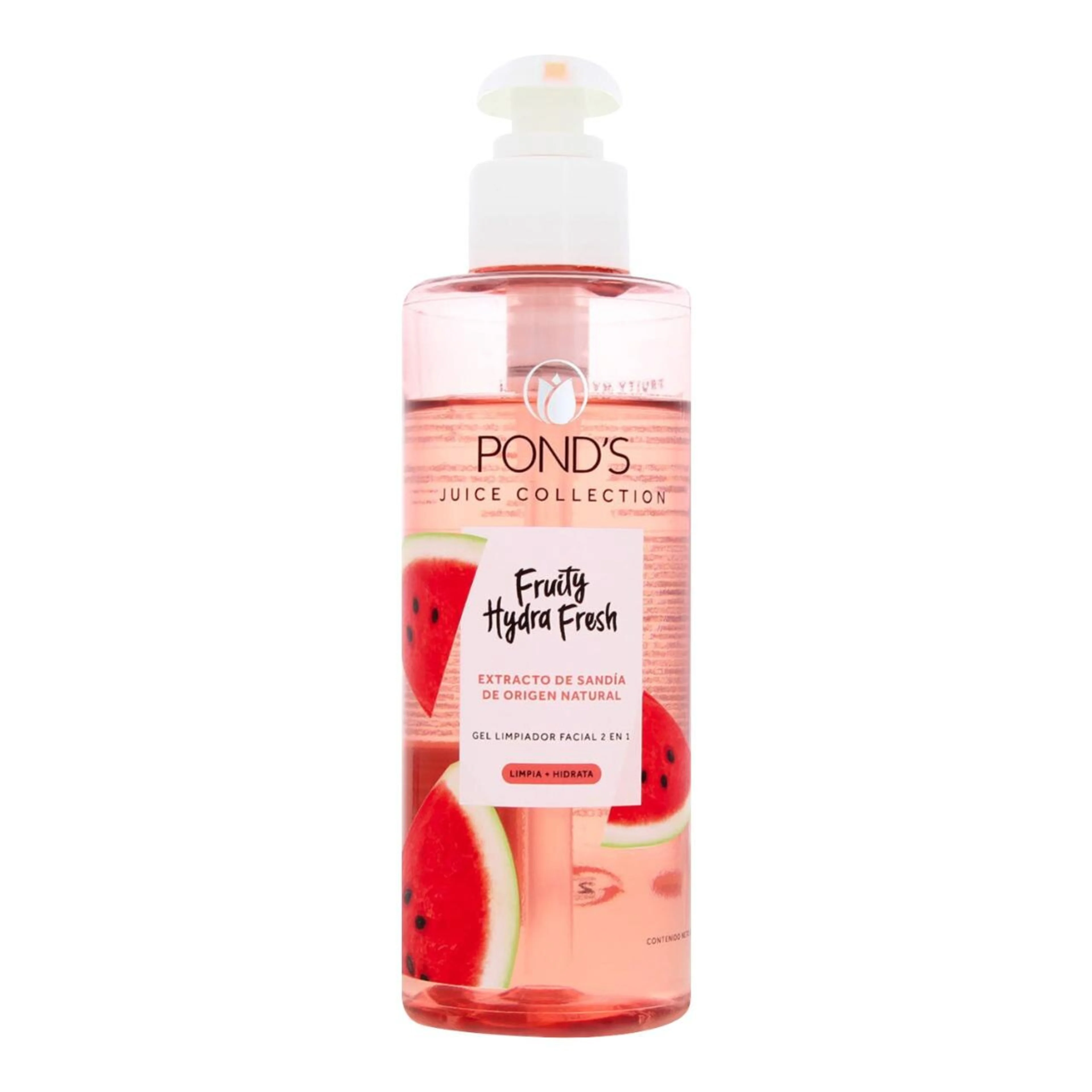 Pond’S Juice Collection Fruity Hydra Fresh Sandia Gel Limpiador Facial 2 En 1 Con 200 Ml
