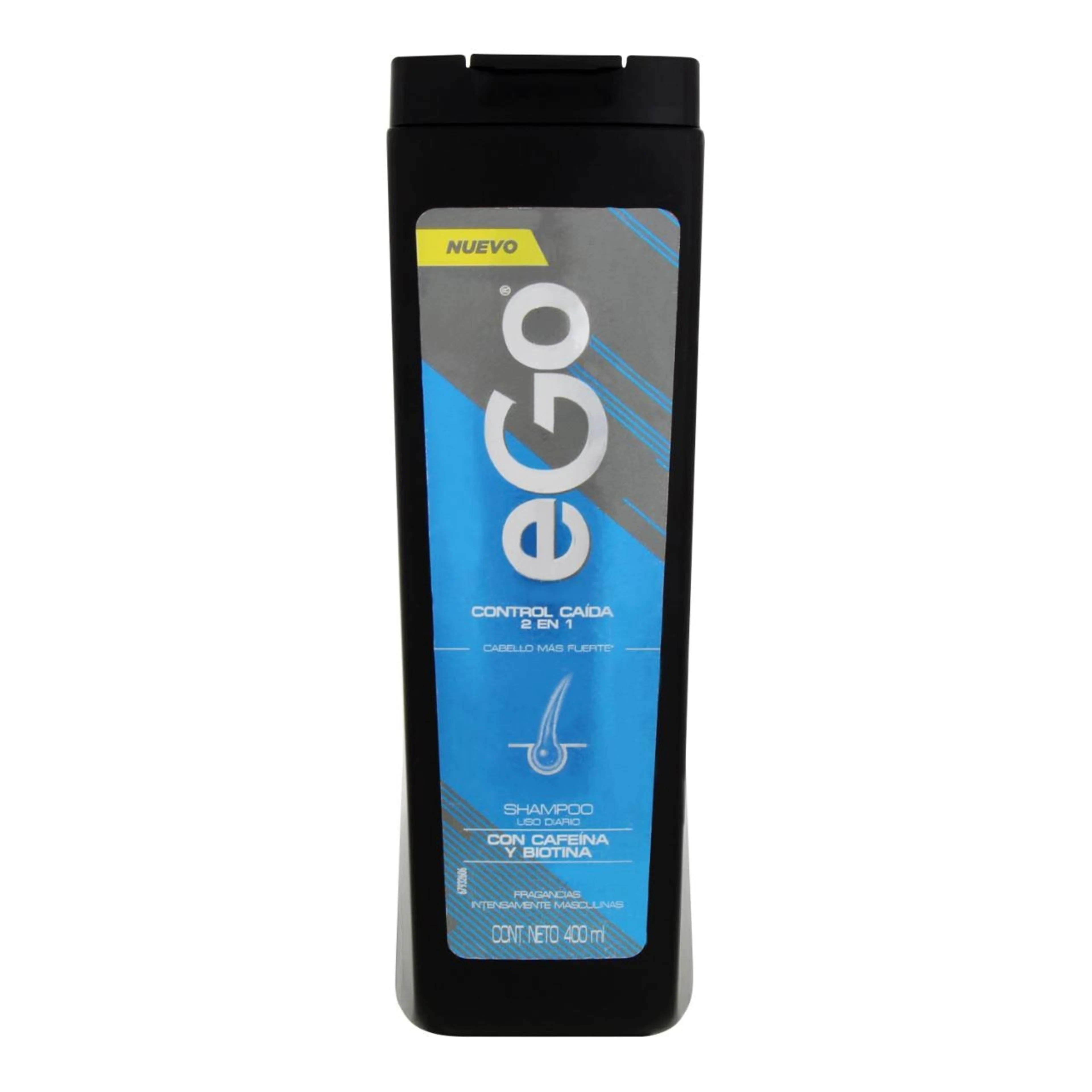 Shampoo ego control caída 2 en 1 400 ml.