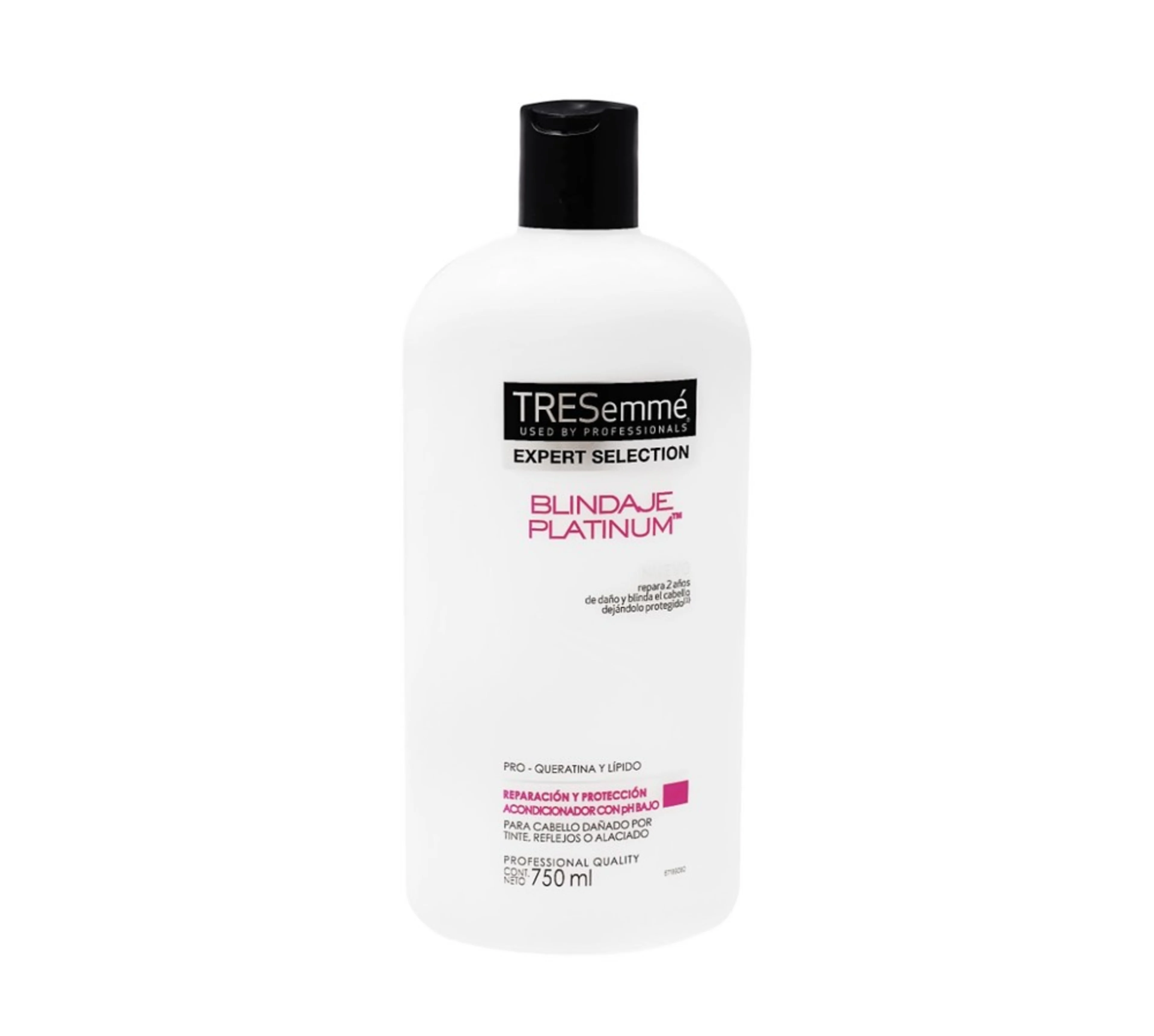 Acondicionador tresemmé blindaje platinum para cabello dañado 750 ml.