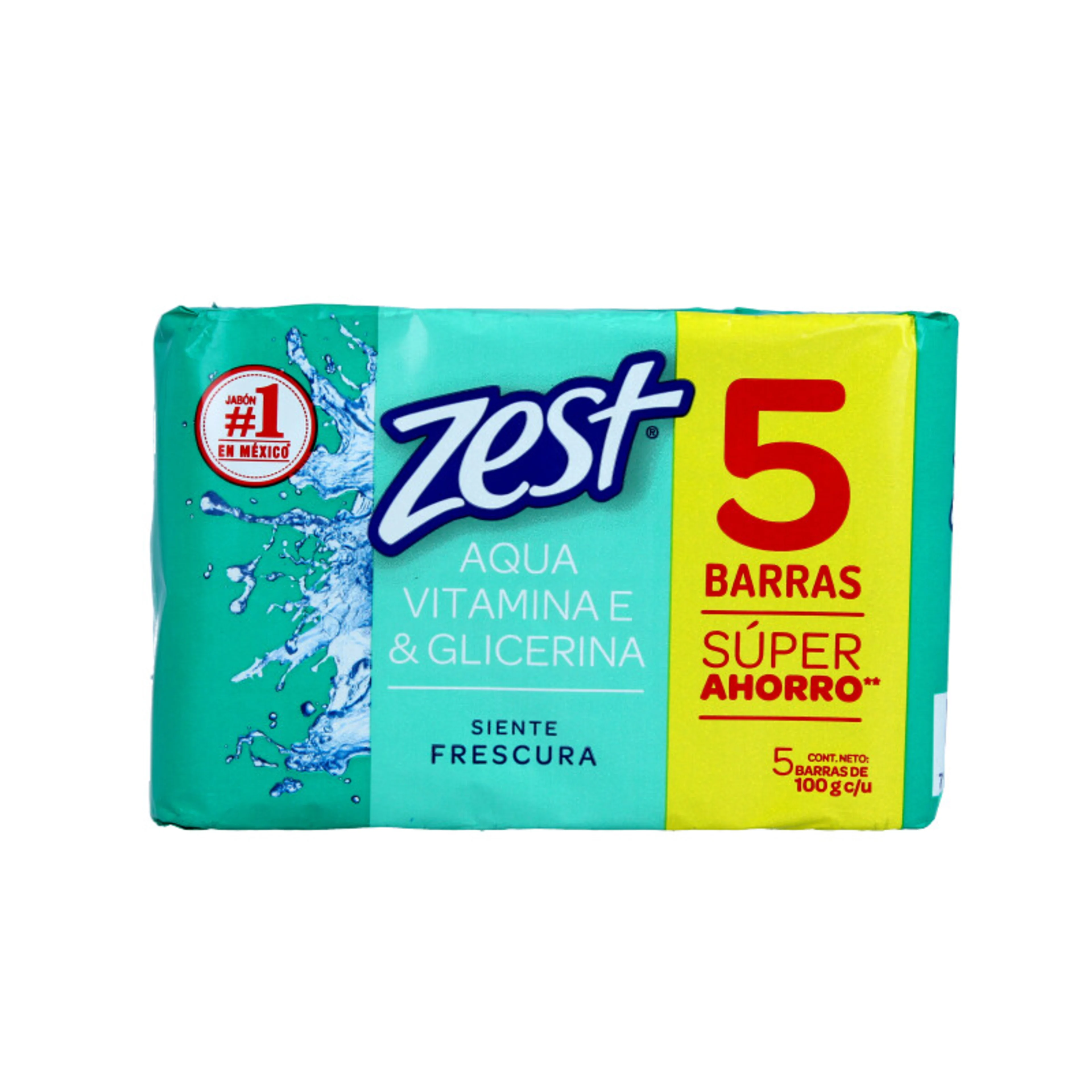 Zest aqua vitamina-e & glicerina jabon de tocador pack 5 piezas paquete