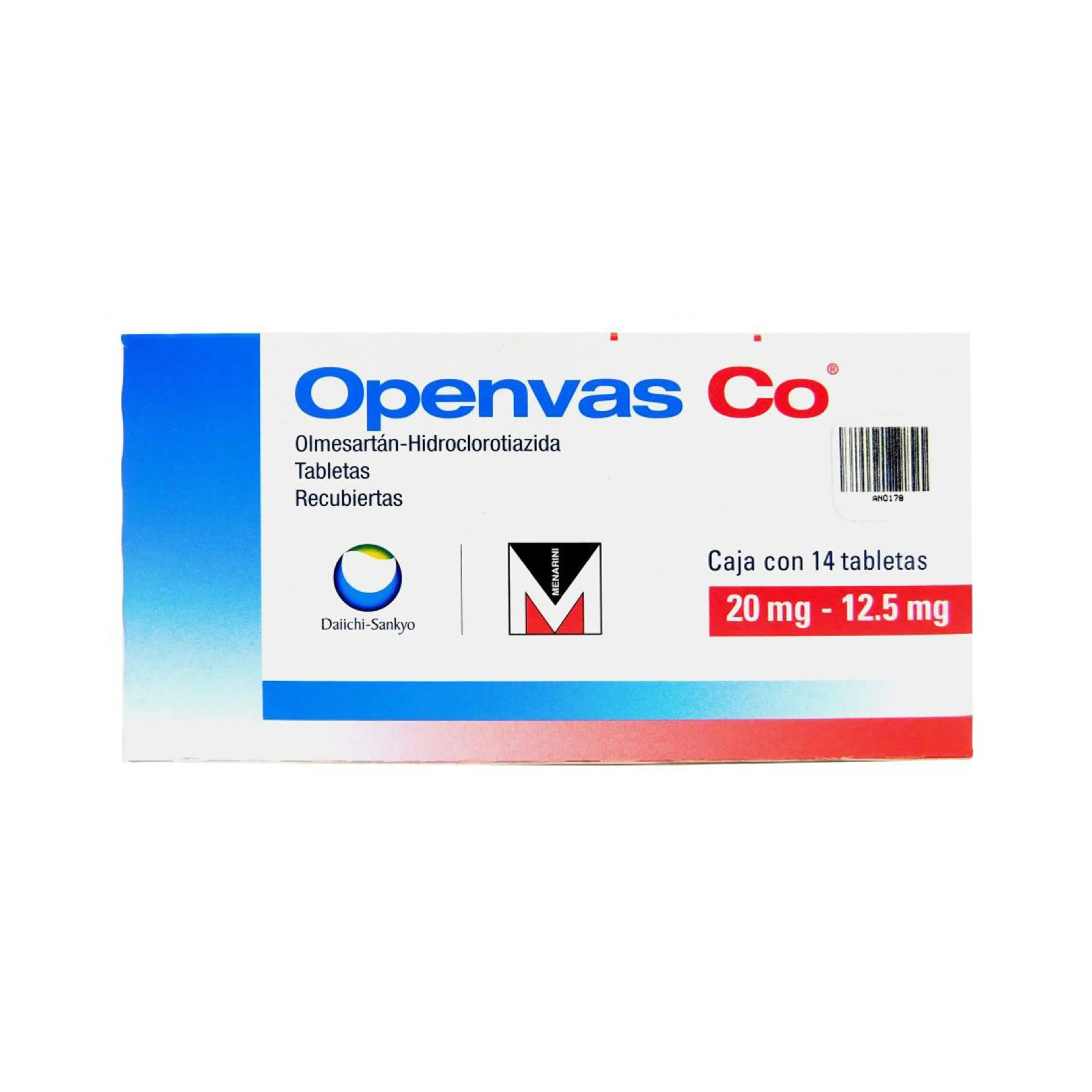 Openvas co 20/12.5mg oral 14 tabletas