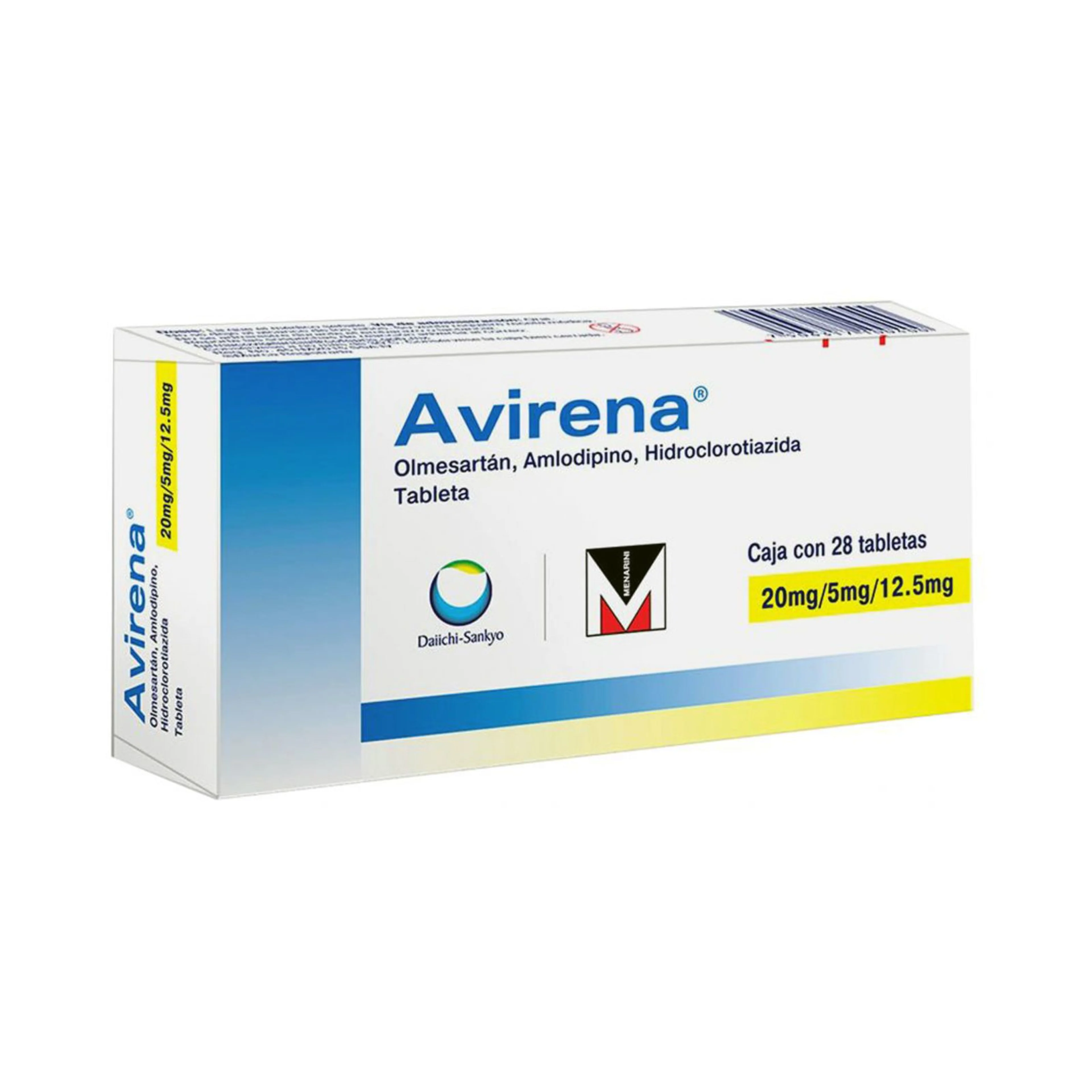 Avirena 20/5/12.5 Mg Con 28 Tabletas