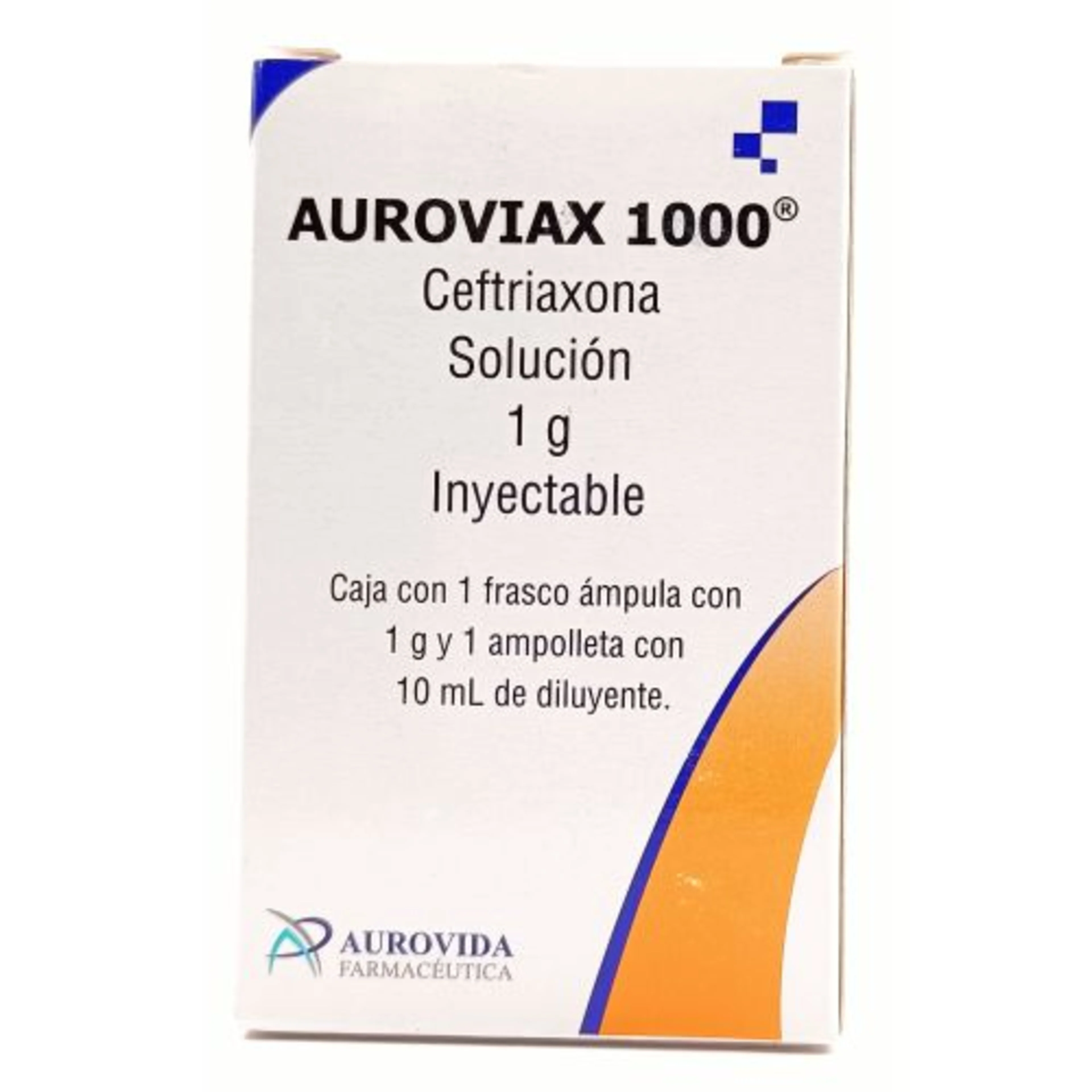 Auroviax 1000 Ceftriaxona 1 G Solución Inyectable Frasco Ámpula