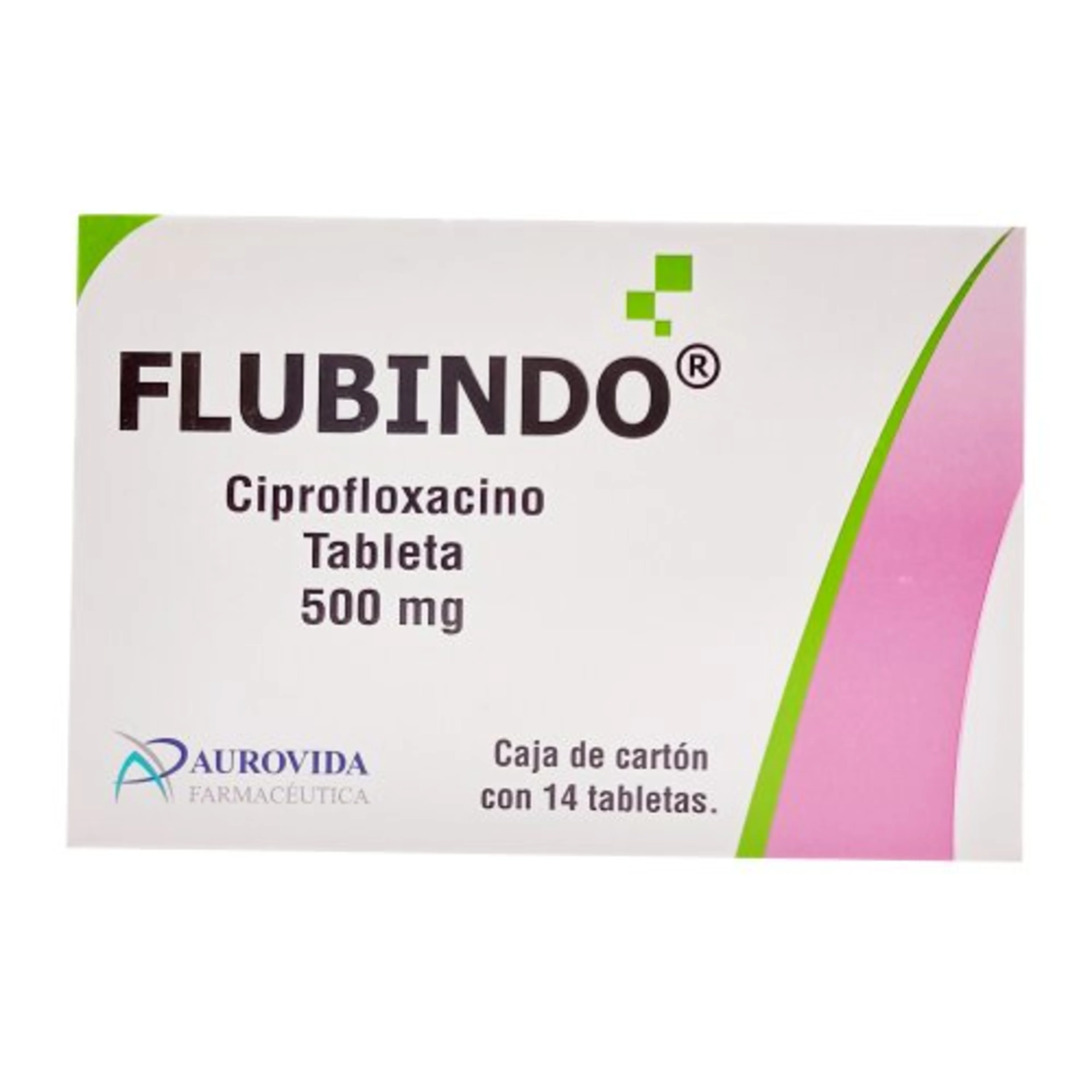 Flubindo Ciprofloxacino 500 Mg Con 14 Tabletas