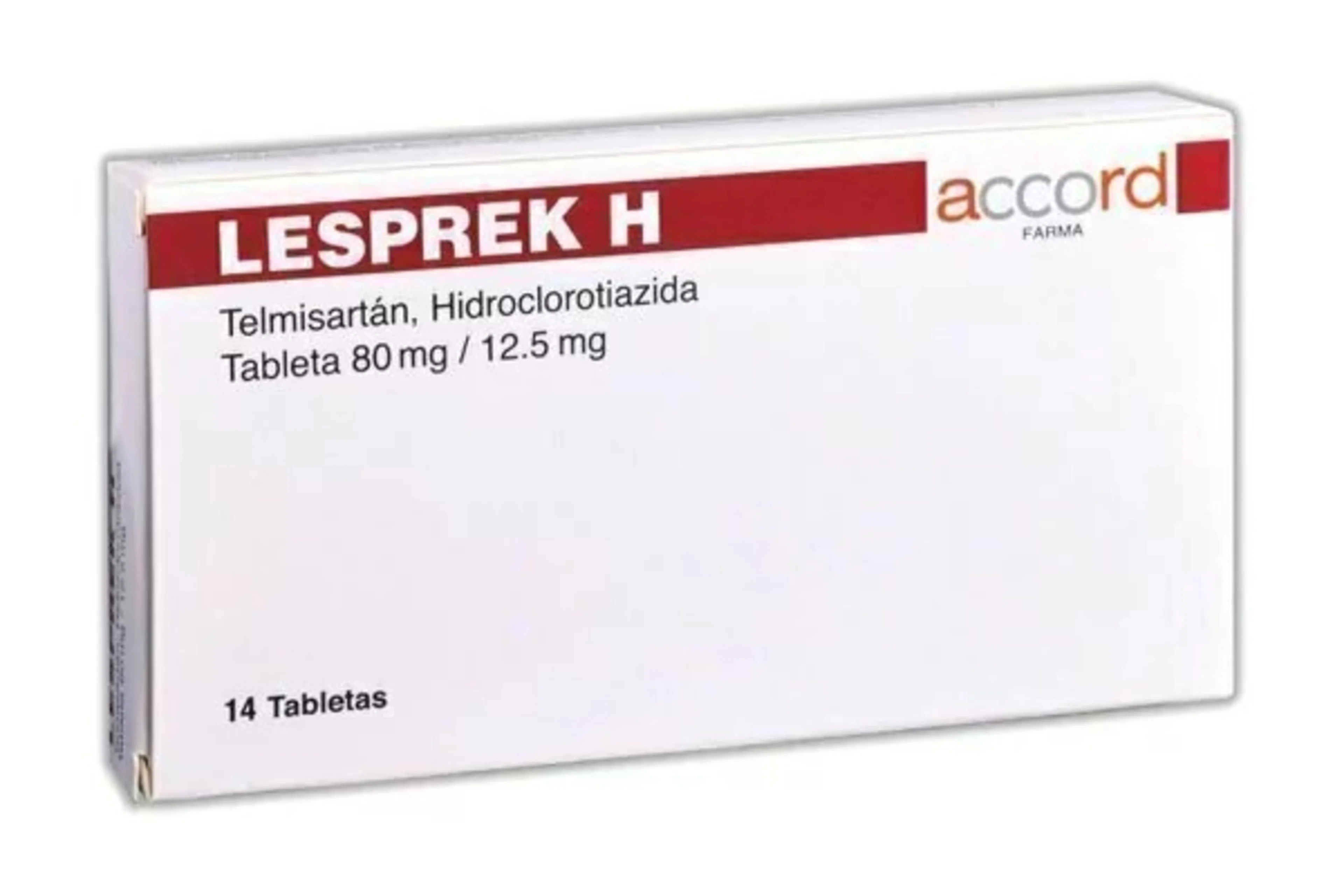 Lesprek H Telmisartán 80 Mg Hidroclorotiazida 12.5 Mg Con 14 Tabletas