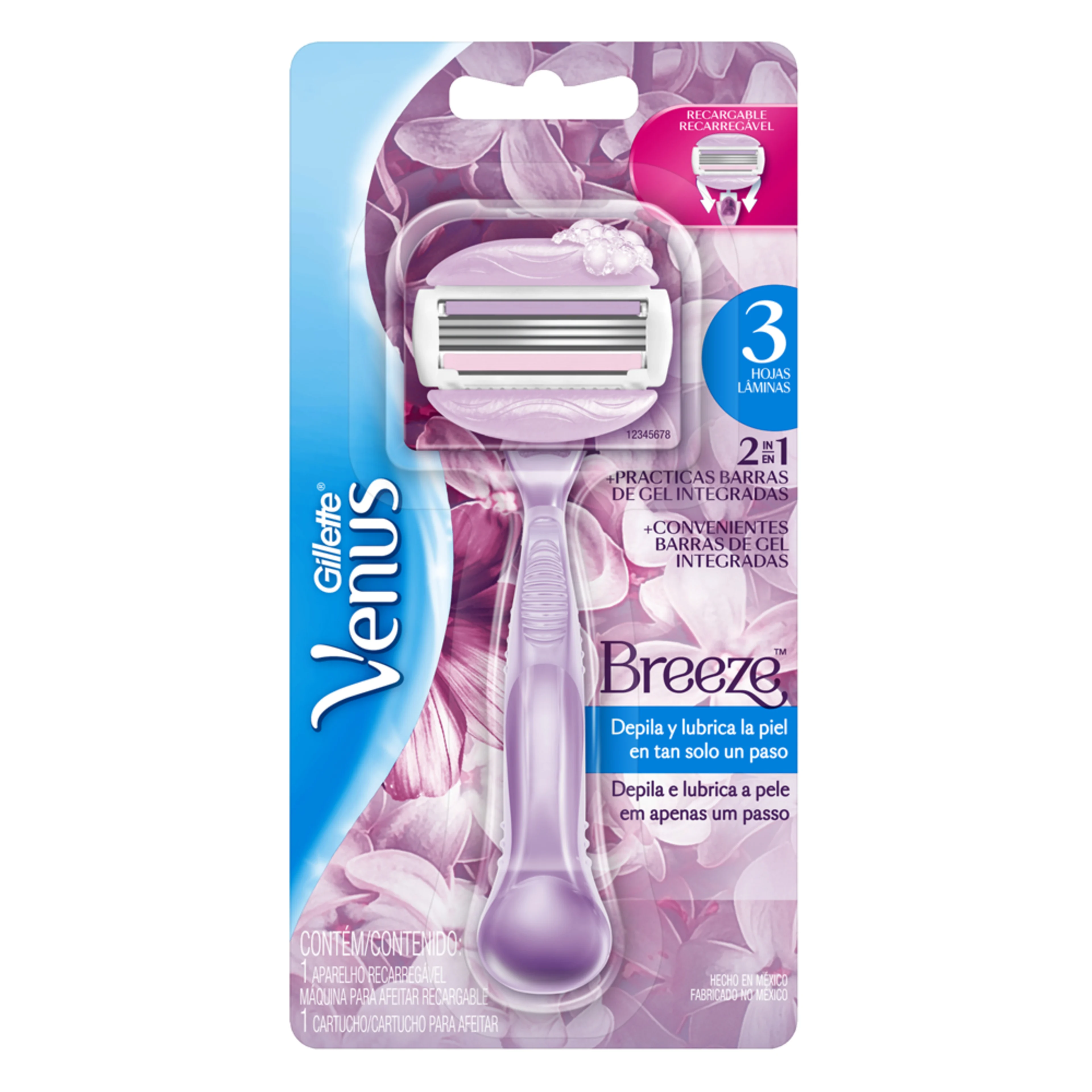 Gillette Venus Breeze Rastrillo Para Afeitar Con 1 Pieza