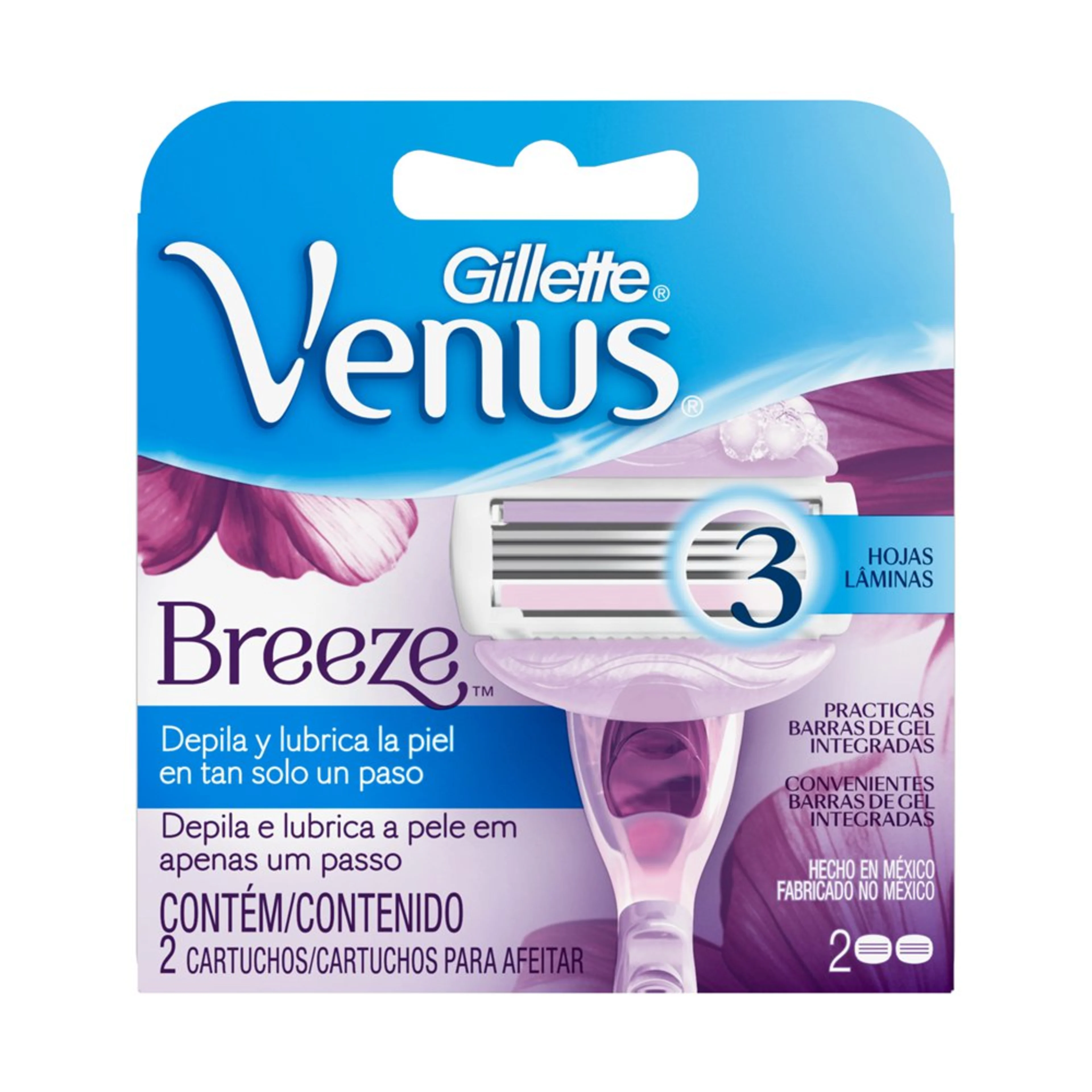Gillette Venus Breeze Cartuchos Para Afeitar Con 2 Piezas